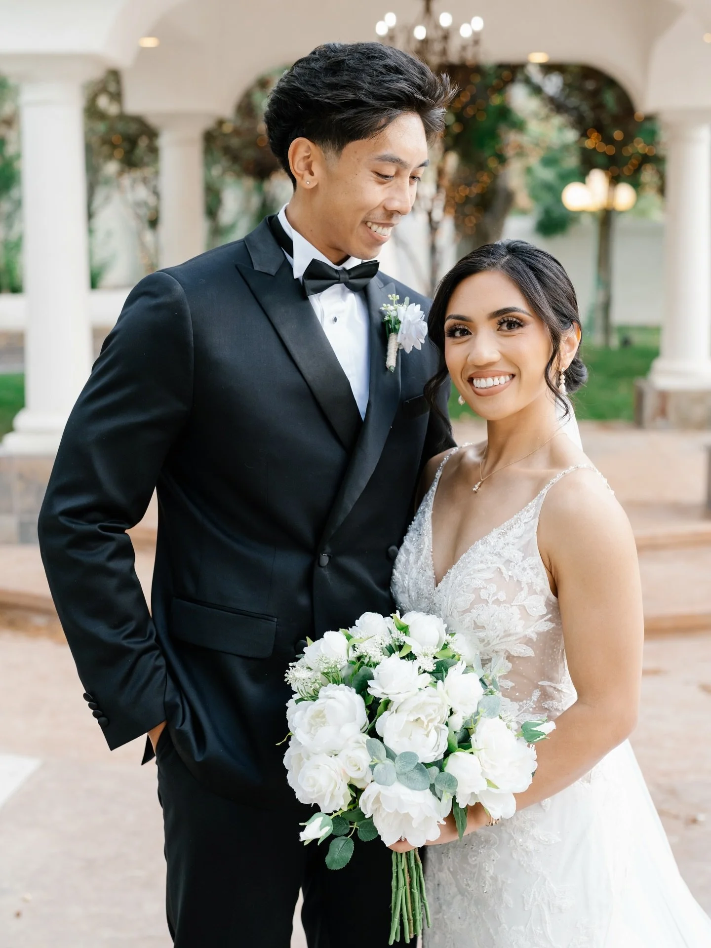 The Alonzo&rsquo;s 🤍

Timeless elegance in every way! ✨ Carmela opted for a neat low bun (which is not usually my speciality) however I fell so in love with this style for her special day! It was the perfect updo to pair with her stunning smile! 

P