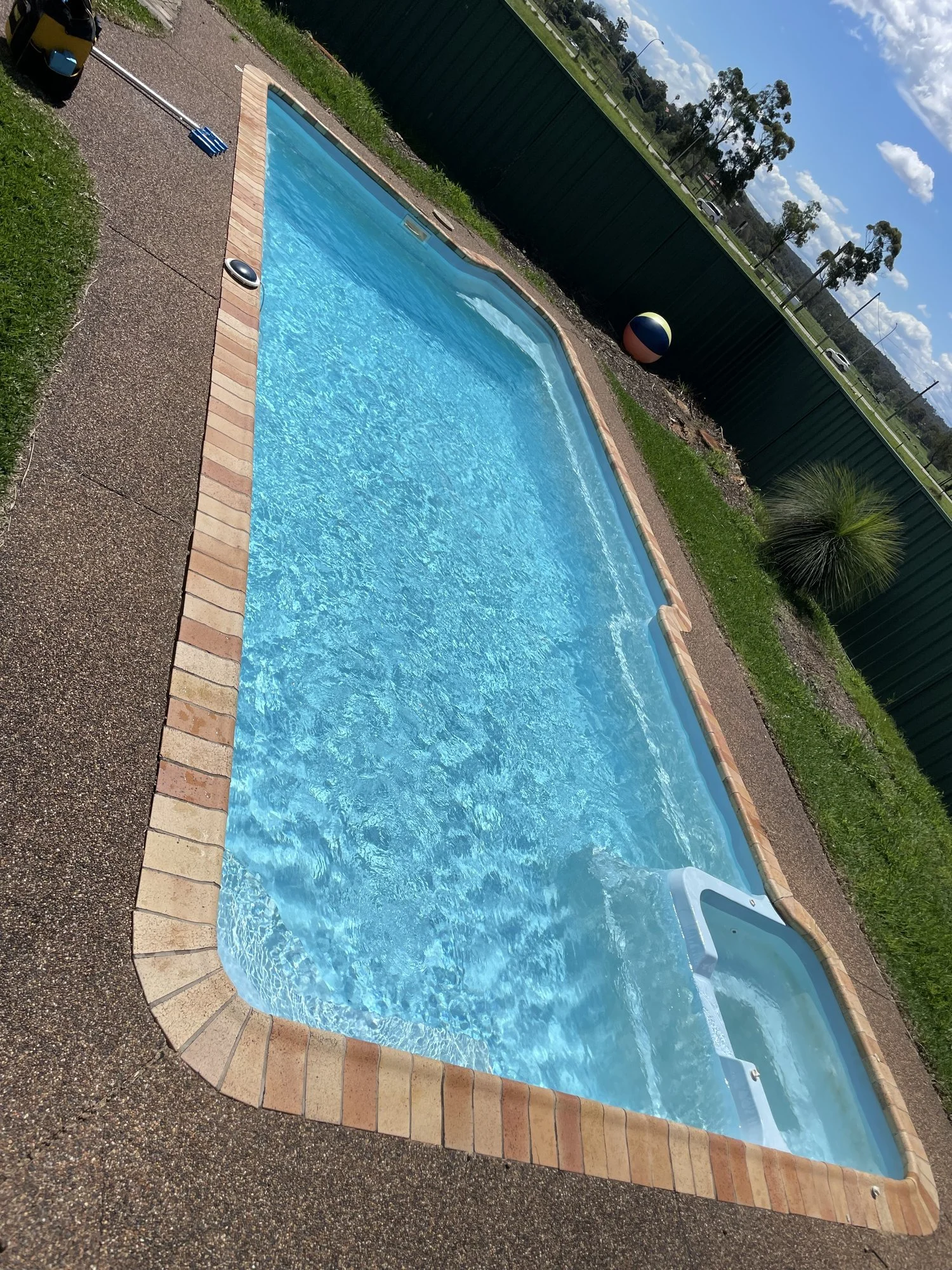 A clean outdoor pool