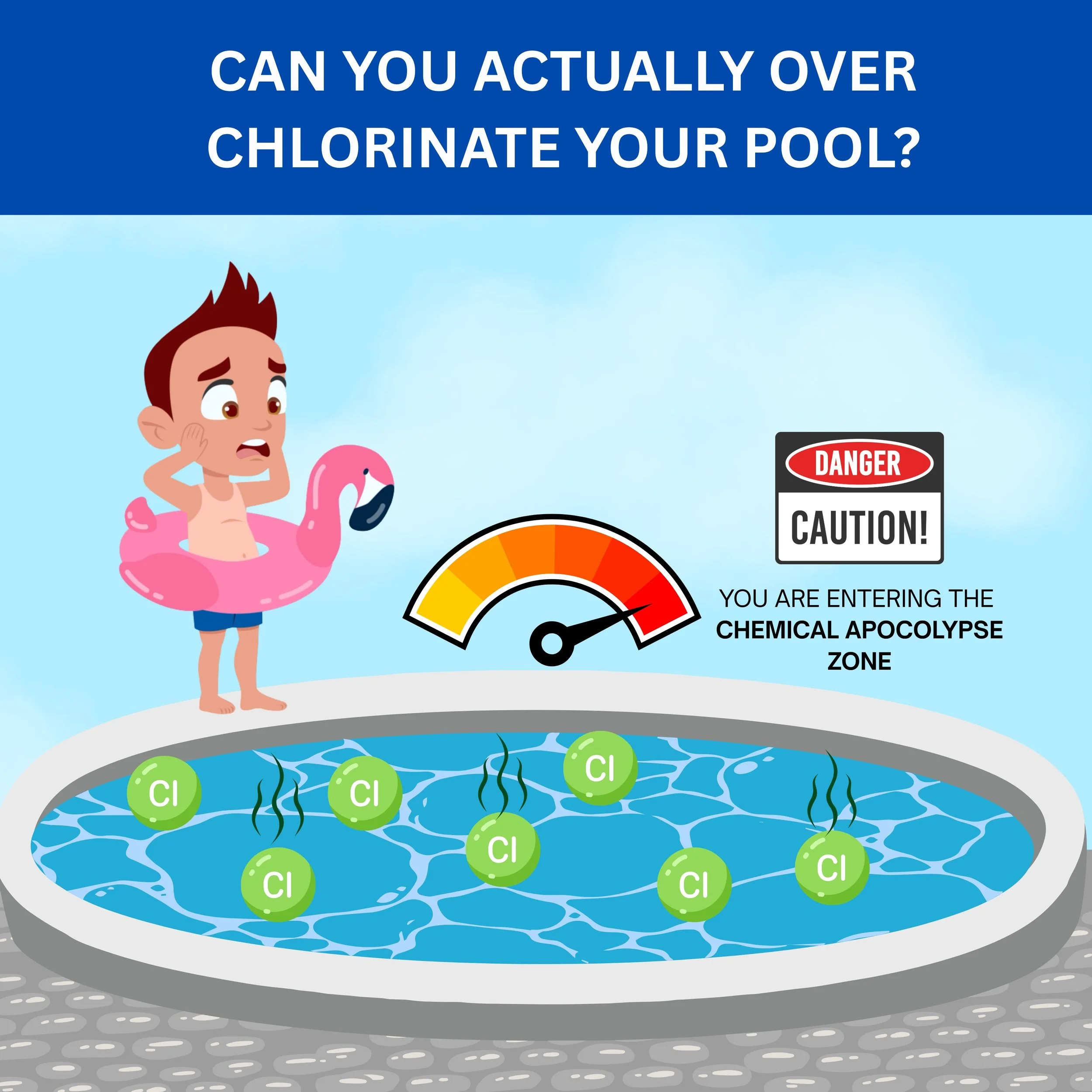 More chlorine&rdquo; isn&rsquo;t always better 😬💦

Yes, you can over chlorinate your pool &mdash; and it can cause more problems than it solves.

Strong chemical smell? Burning eyes? Faded swimsuits? Dry skin?

That pool might be screaming for bala