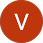 An orange circular icon with a white letter 'V' in the center.