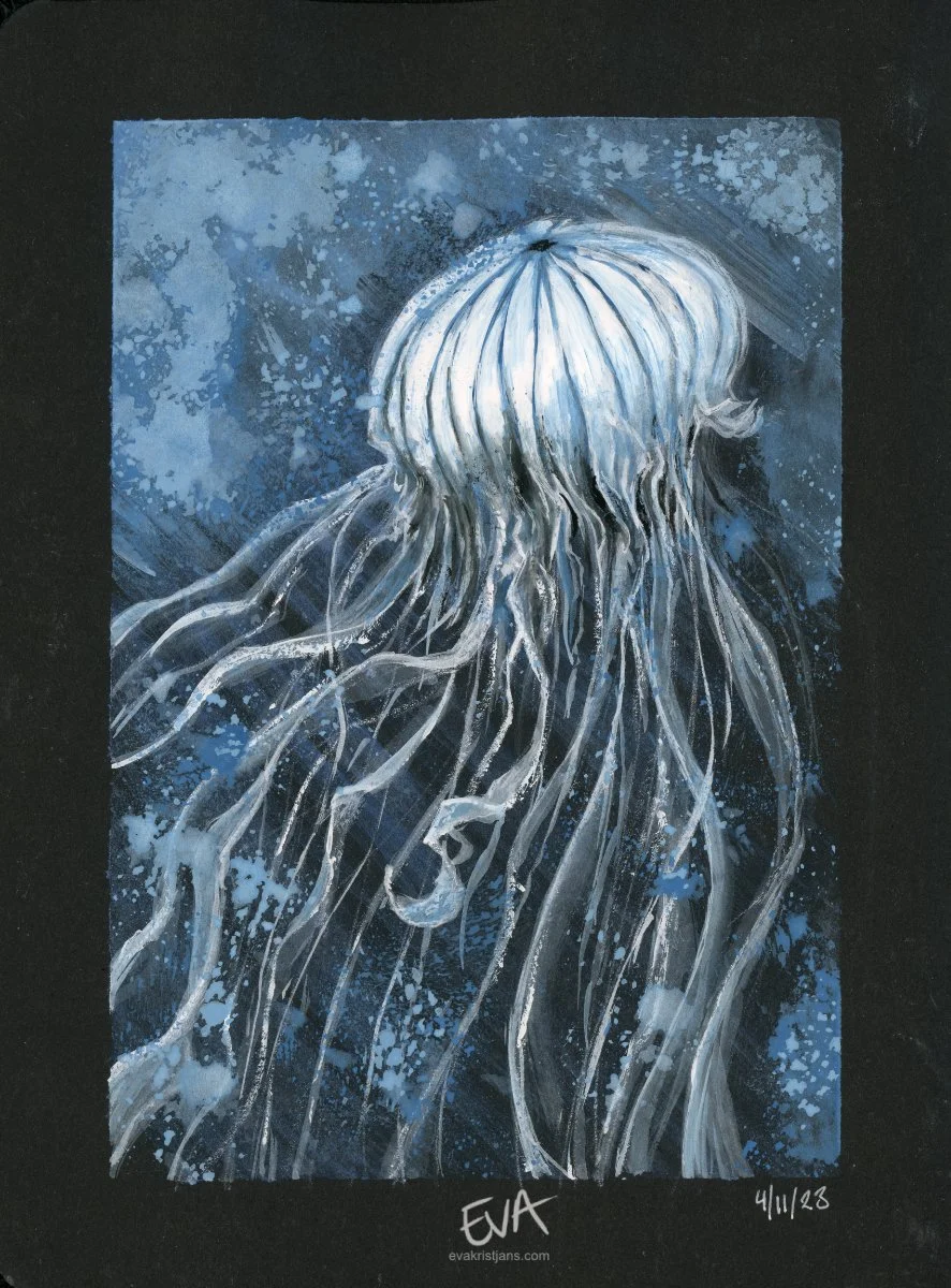 Gouache - Jellyfish