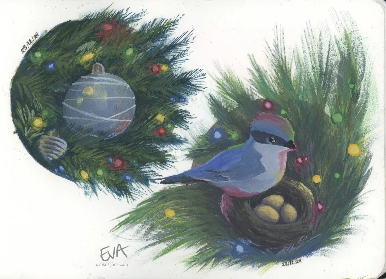 Gouache - Xmas Decos