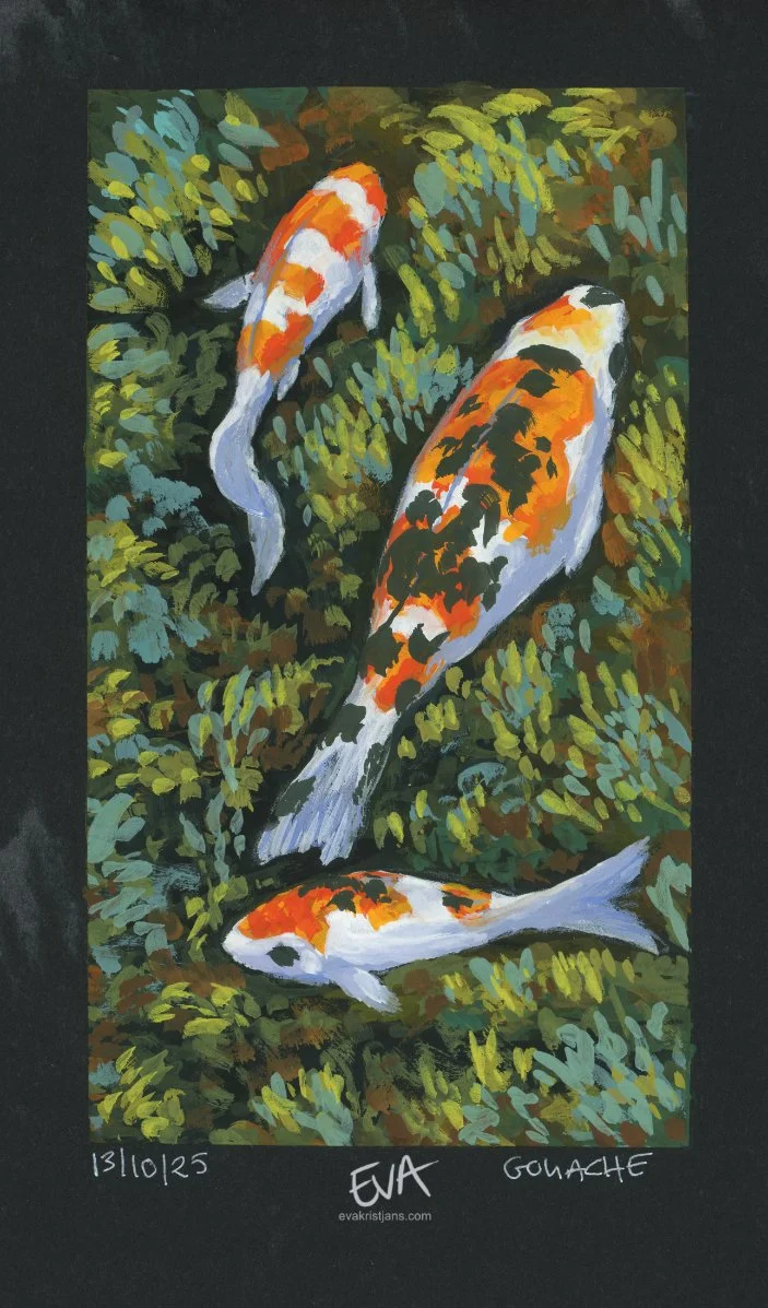 Gouache - Koi 02