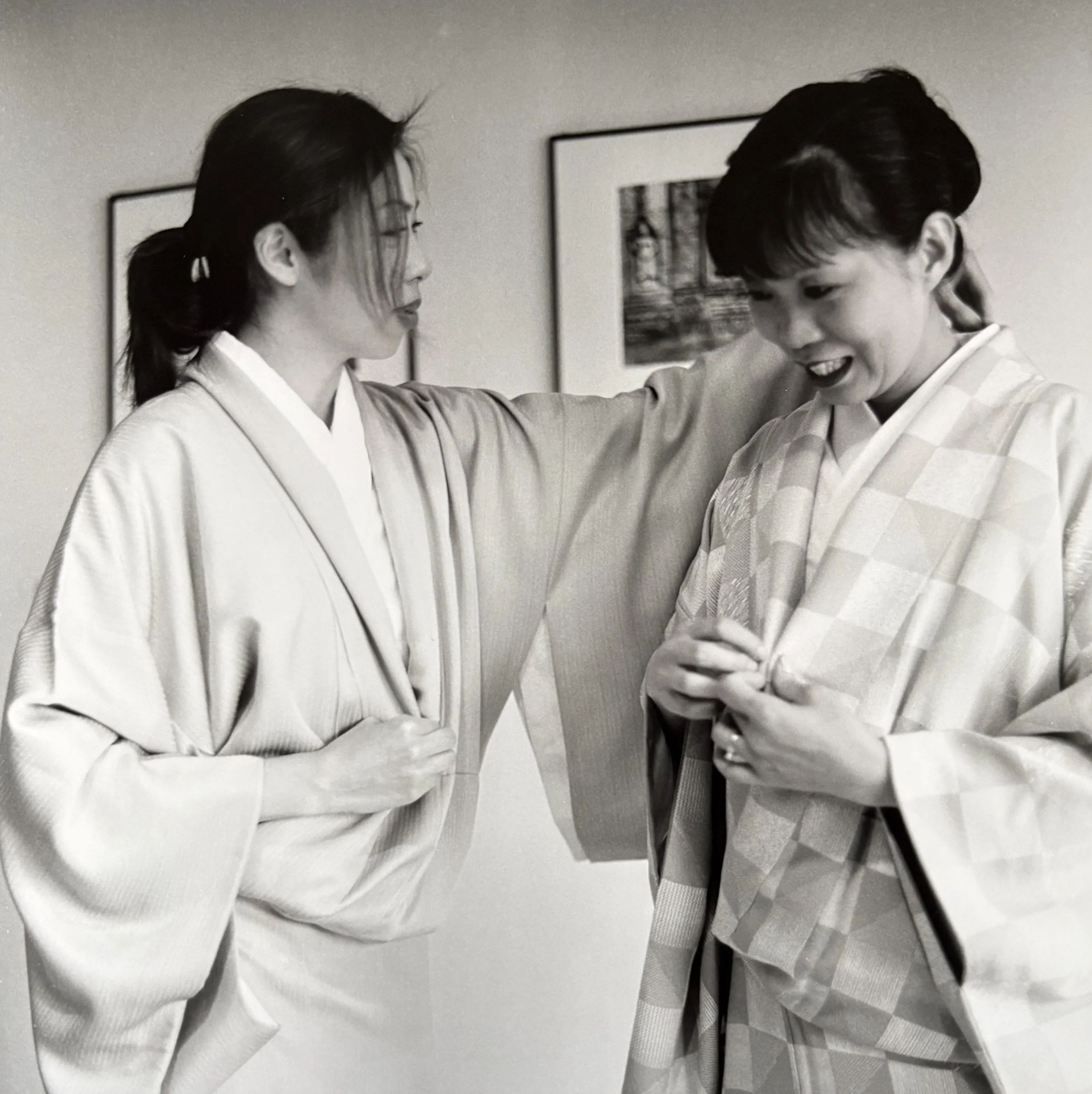Kimono lesson in progress