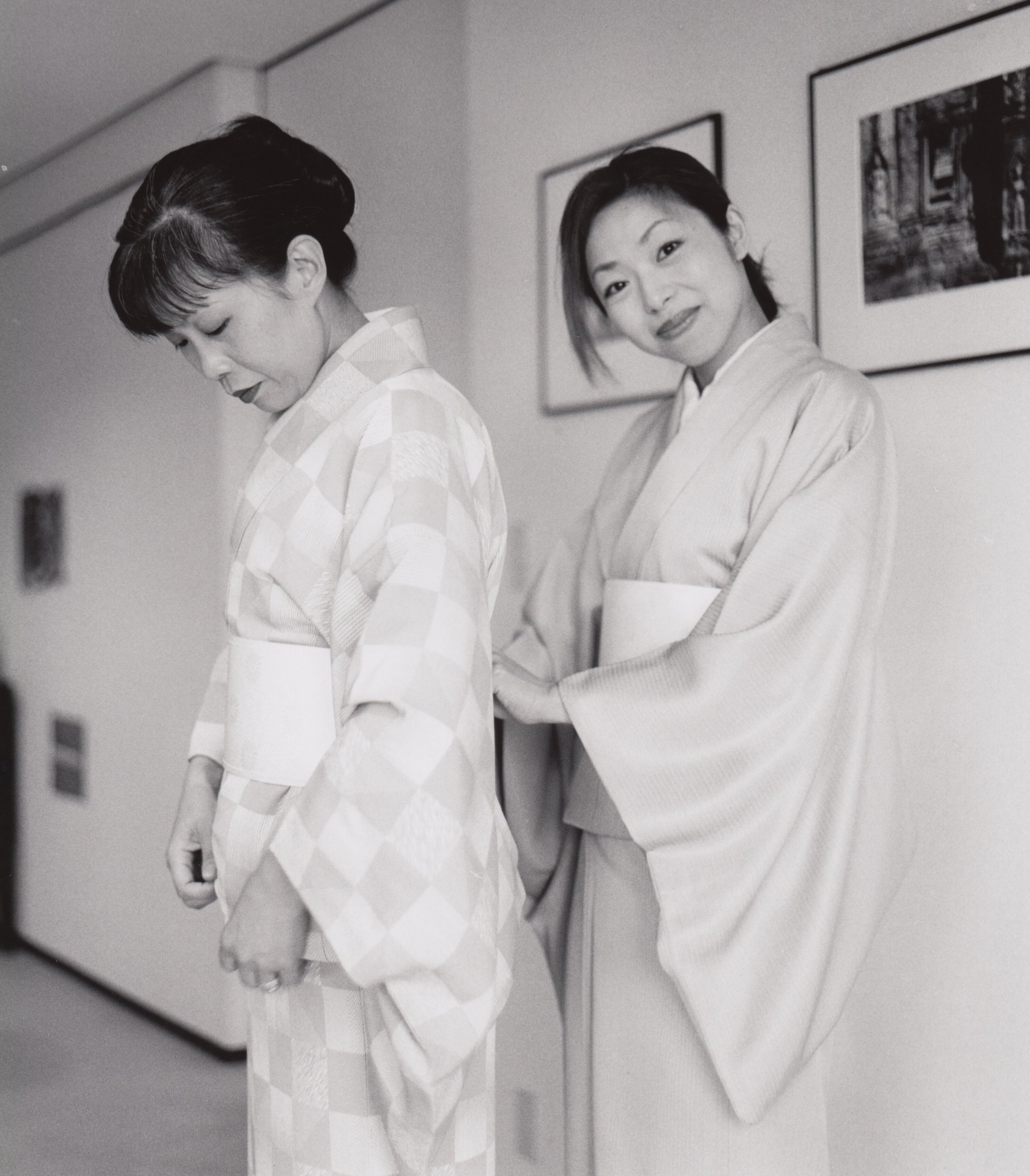 Kimono lesson in progress