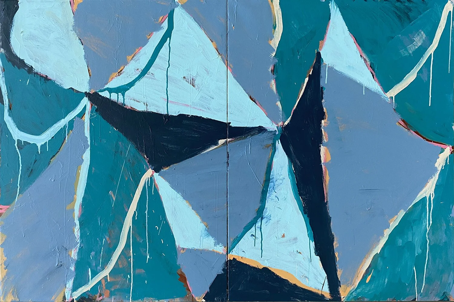 'Birdie Lagoon', acrylic on canvas, 122x182cm, 2024