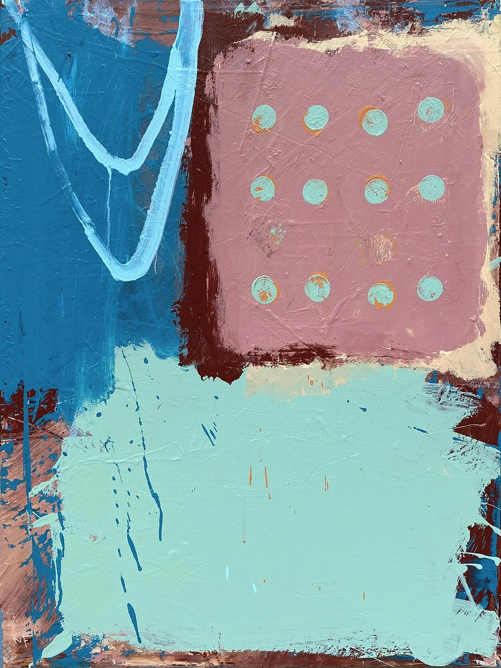 'Ocean Flag No.1', acrylic on canvas, 102x76cm, 2024