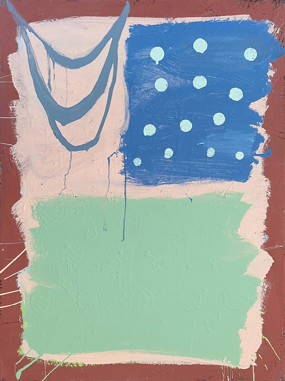 'River Flag No.2', acrylic on canvas, 102x76cm, 2024