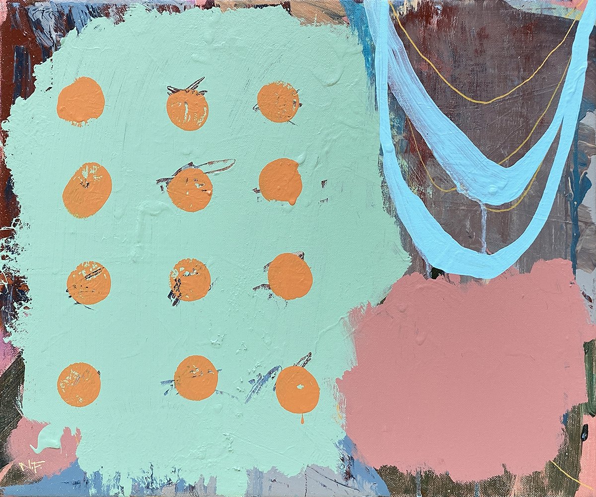 'Ocean Flag No.2', acrylic on canvas, 41x51cm, 2024