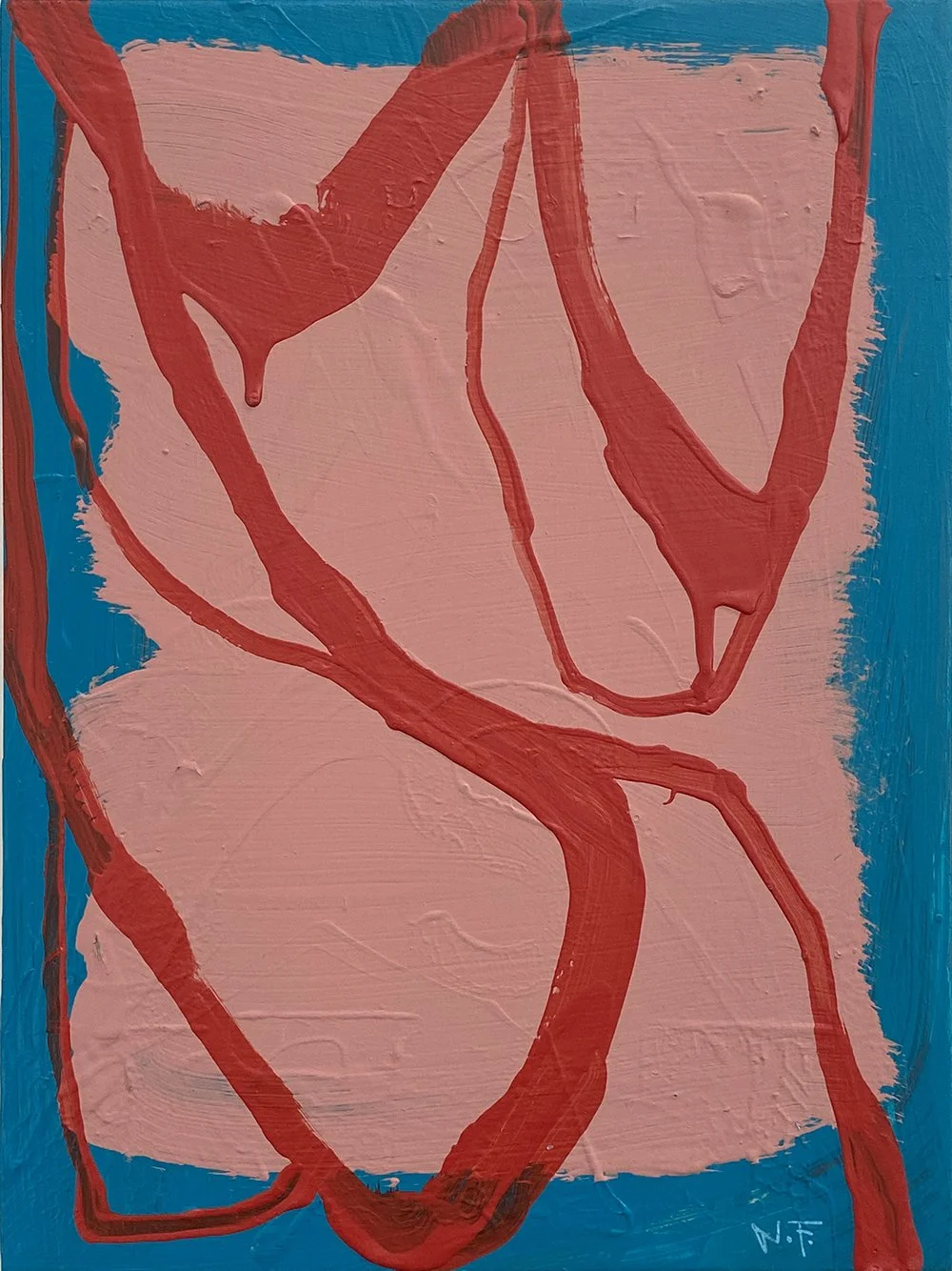 'Untitled', acrylic on board, 31x23cm, 2025