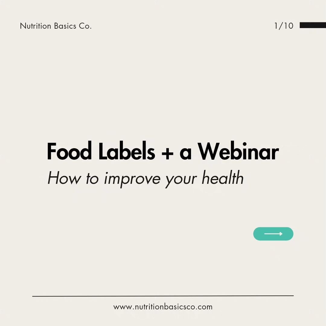 🚨 𝗪𝗘𝗕𝗜𝗡𝗔𝗥 + 𝗙𝗥𝗘𝗘 𝟮𝟬𝗠𝗜𝗡 𝗖𝗢𝗡𝗦𝗨𝗟𝗧 🚨

Food labels contain a lot of information and can be confusing to understand. But, what we mostly need is the Ingredient List and Nutrition Information Table to make informed choices when we s