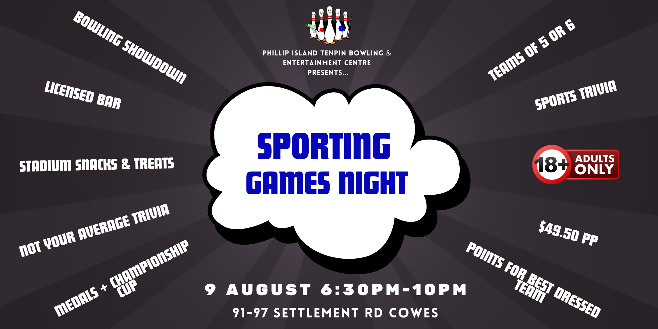 PI Tenpin Presents: The Ultimate Sporting Games Night!