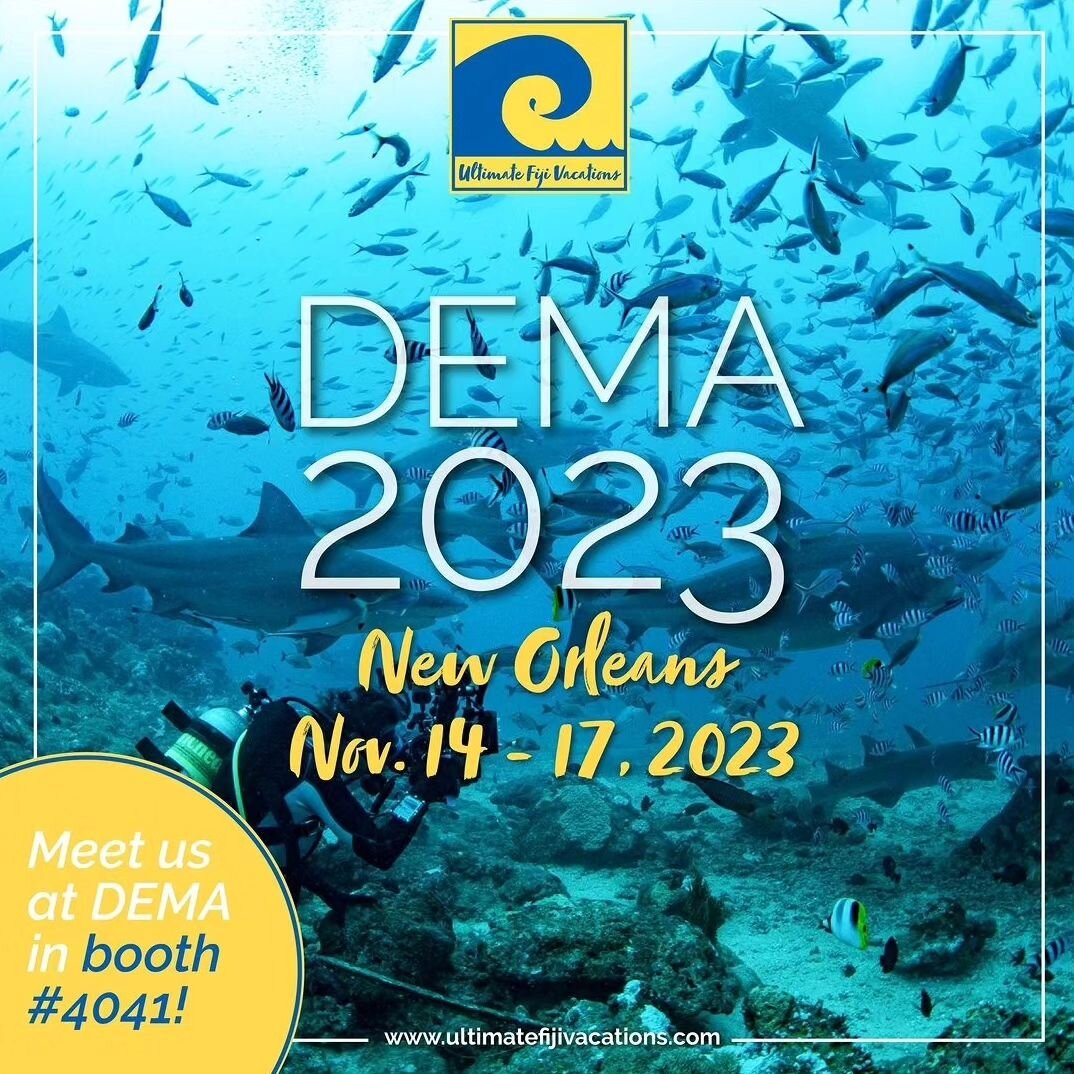 Come meet us at DEMA in New Orleans, LA from Nov 14 - 17, 2023! 

Take advantage of amazing Fiji Package Deals, Group- and Dive Specials!

#ultimatefijivacations #Aquatrek #AquatrekBeqa #fiji #fijiislands #beqa #Beqalagoon #sharkdiving #ultimateshark