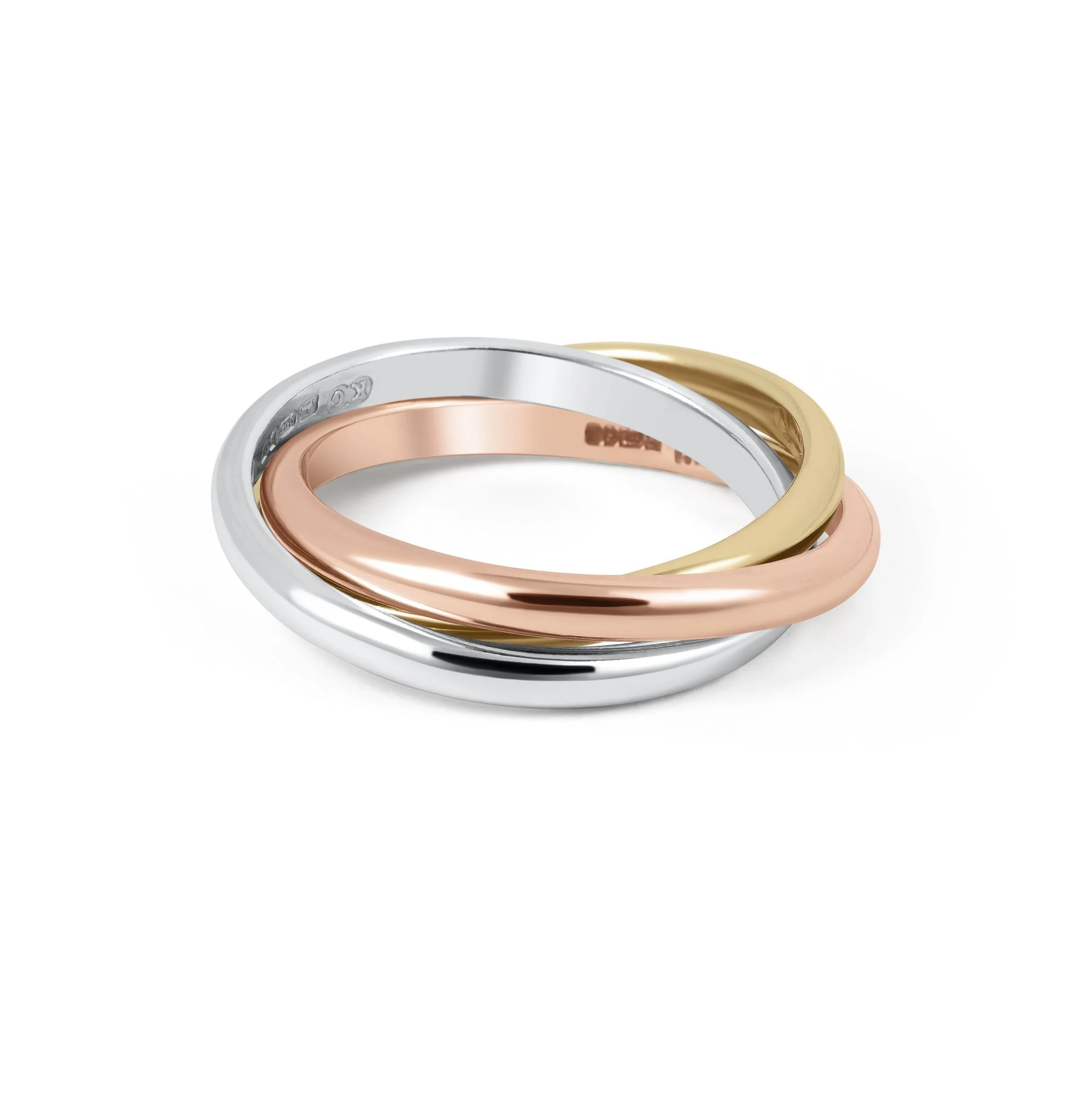 9ct Gold & Sterling Silver Trinity Ring