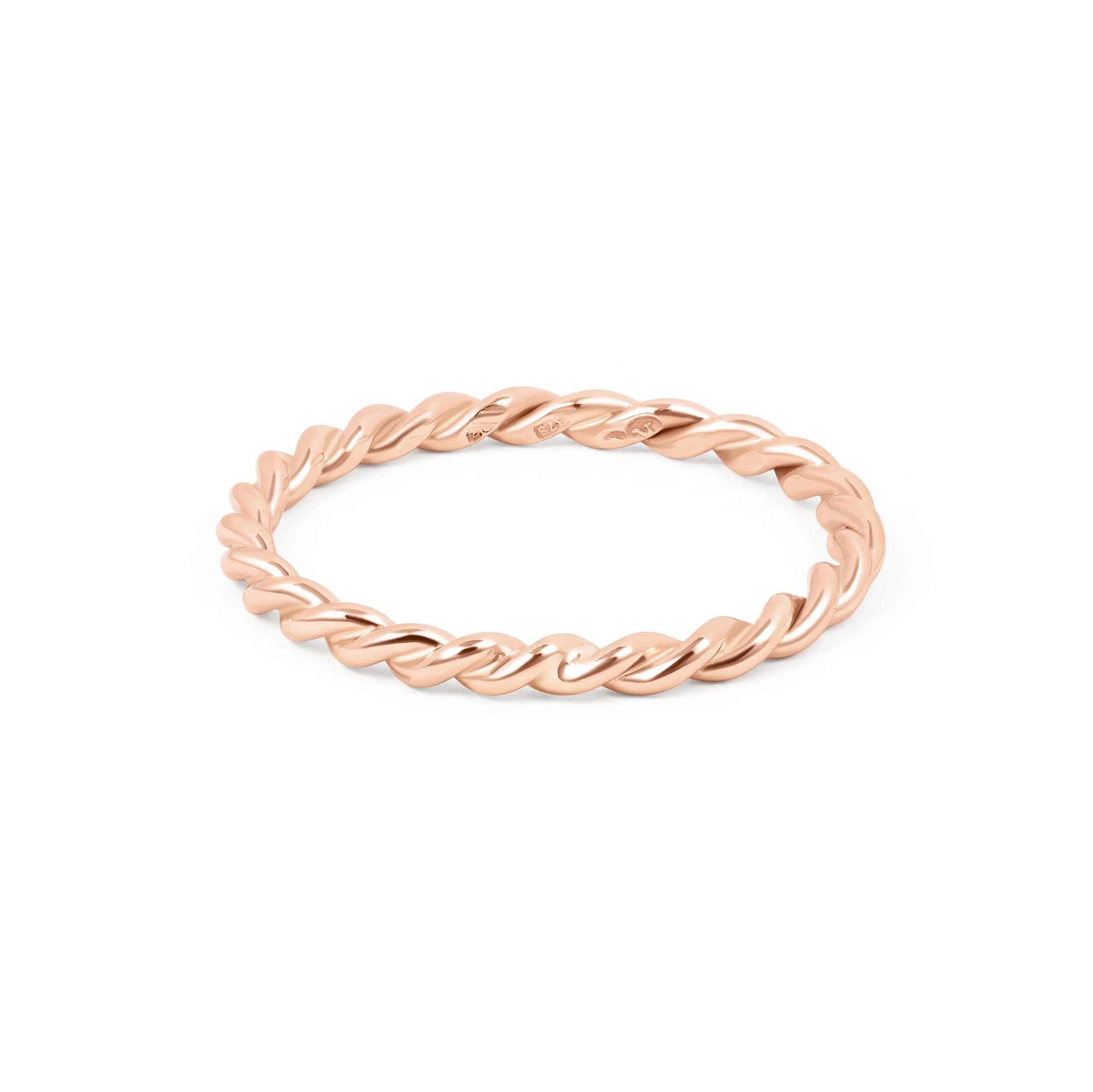 9ct Rose Gold Twisted Stacking Ring