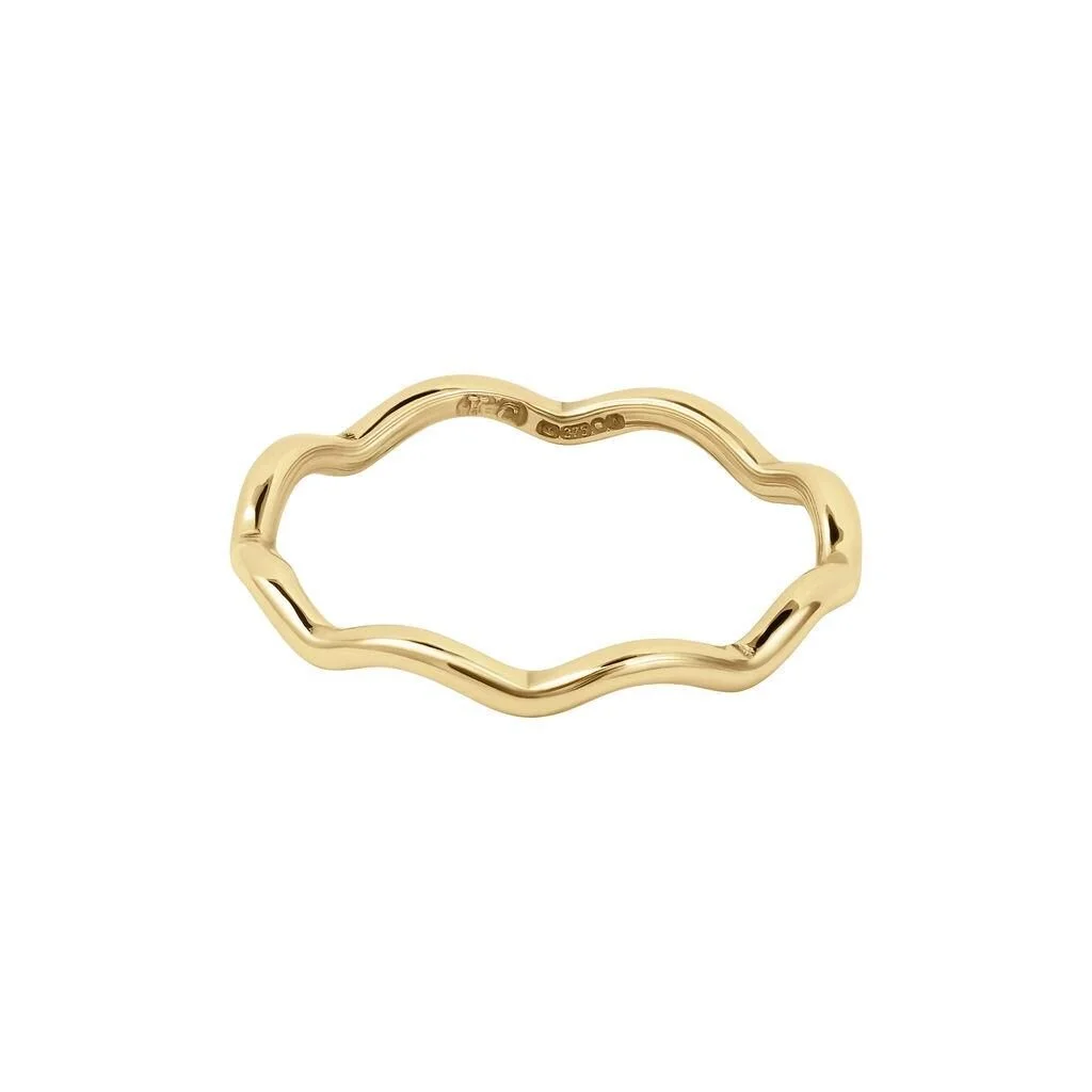9ct Yellow Gold Scallop Stacking Ring