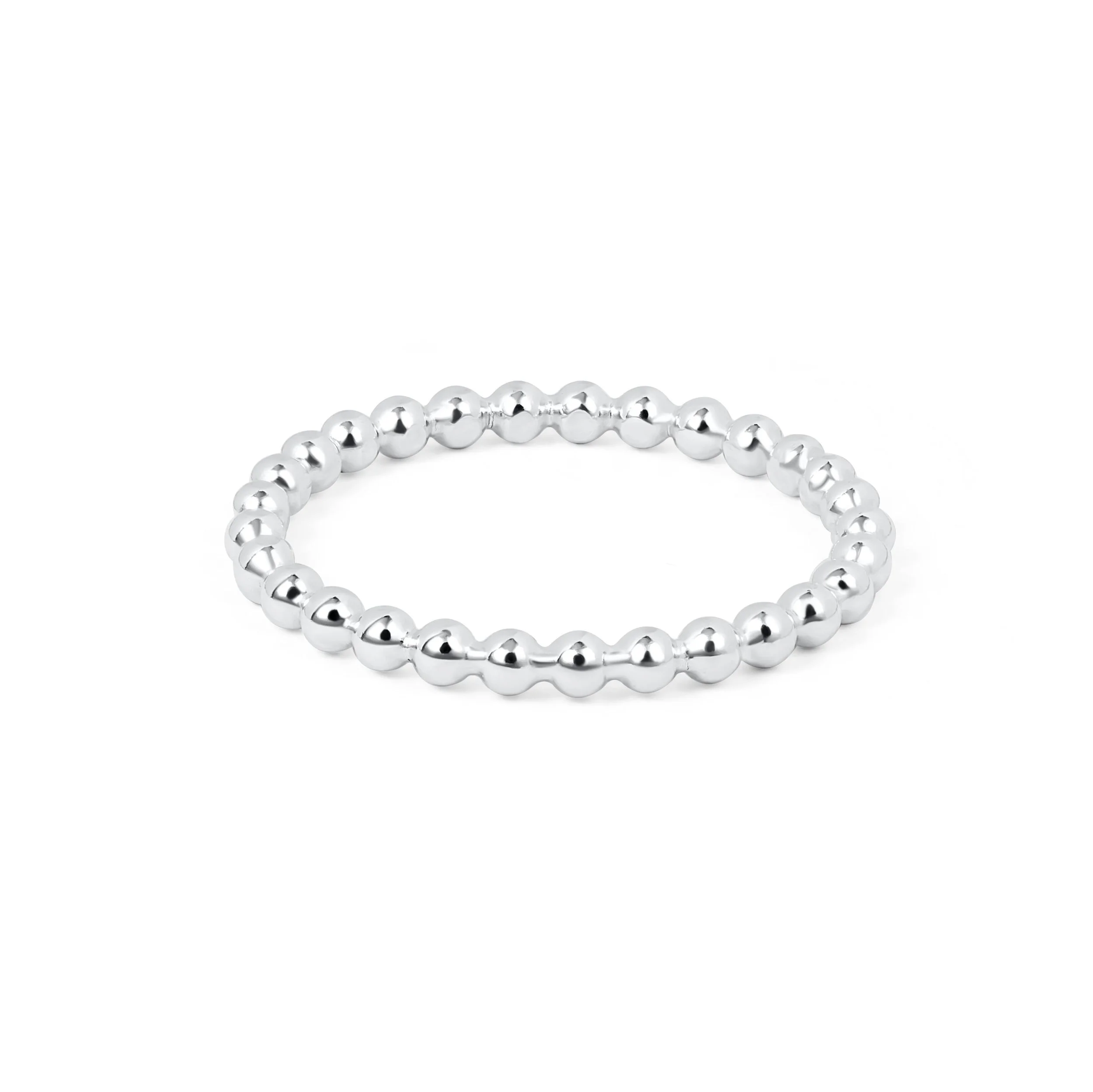 Silver Bobble Stacking Ring