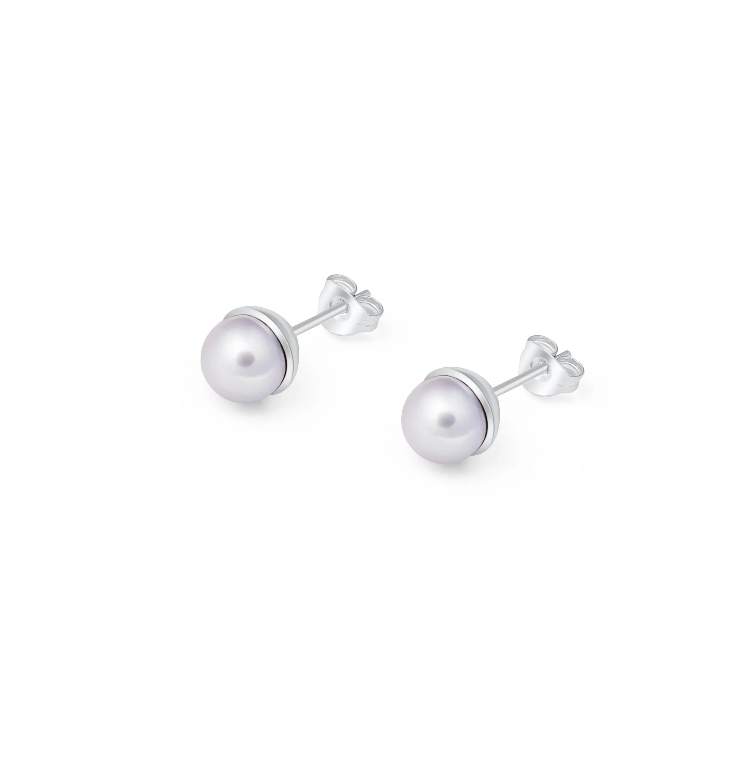 Grey Freshwater Pearl Stud Earrings