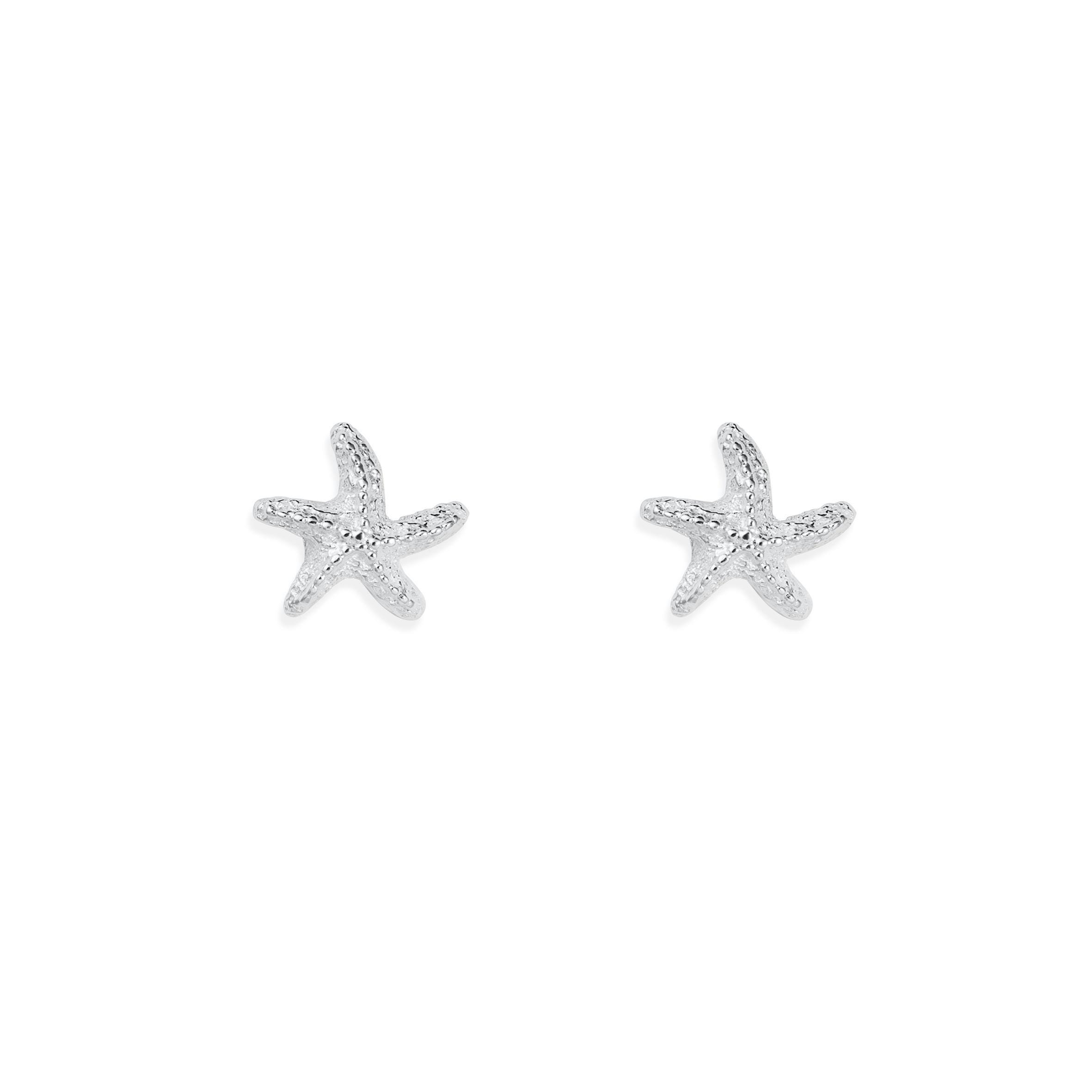 Silver Starfish Earrings