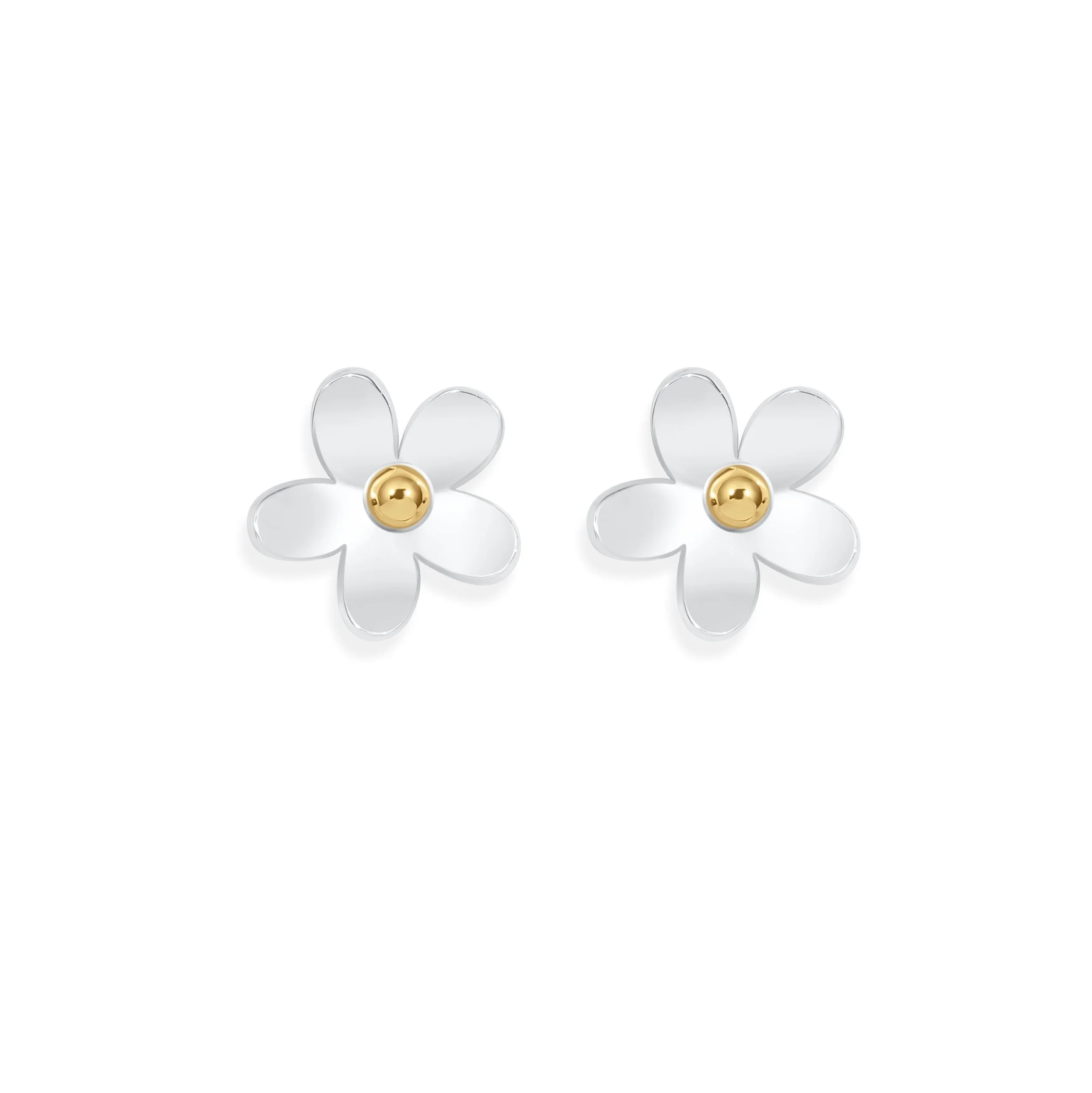 Silver Daisy Stud Earrings