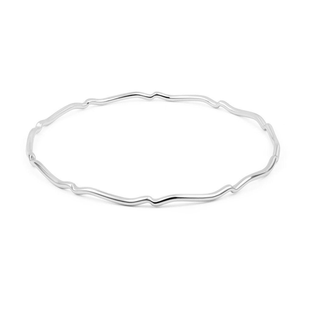 Silver Fancy Scallop Bangle