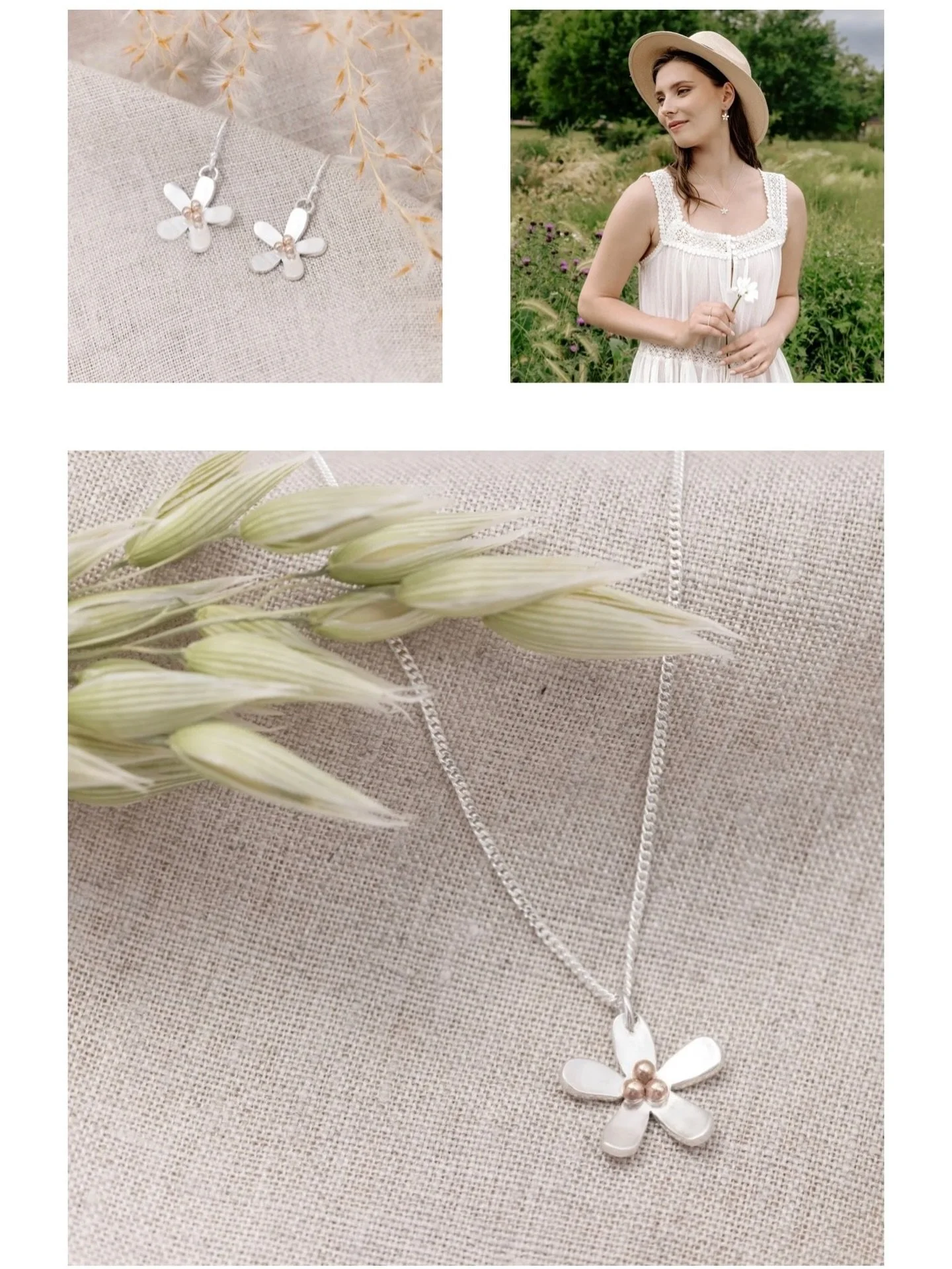 For the one who makes everything bloom 🌼

Celebrate Mum with our Silver Daisy Necklace &amp; Earrings &mdash; a delicate duo inspired by fields of wildflowers.

Handmade from sterling silver with soft 9ct gold accents, each piece is beautifully ligh