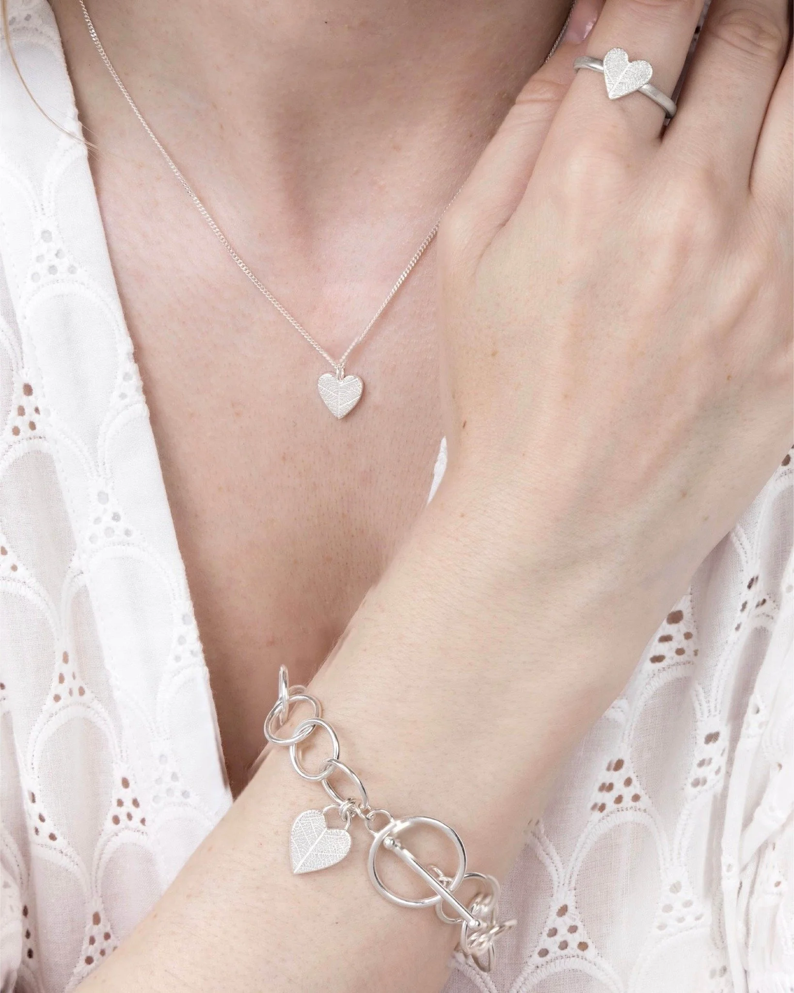 You can never go wrong with matching jewellery&hellip;

Especially when each piece has been designed to sit beautifully alongside the next.

The Heart Leaf Print Collection combines delicate heart shapes with the natural texture of real leaves, captu