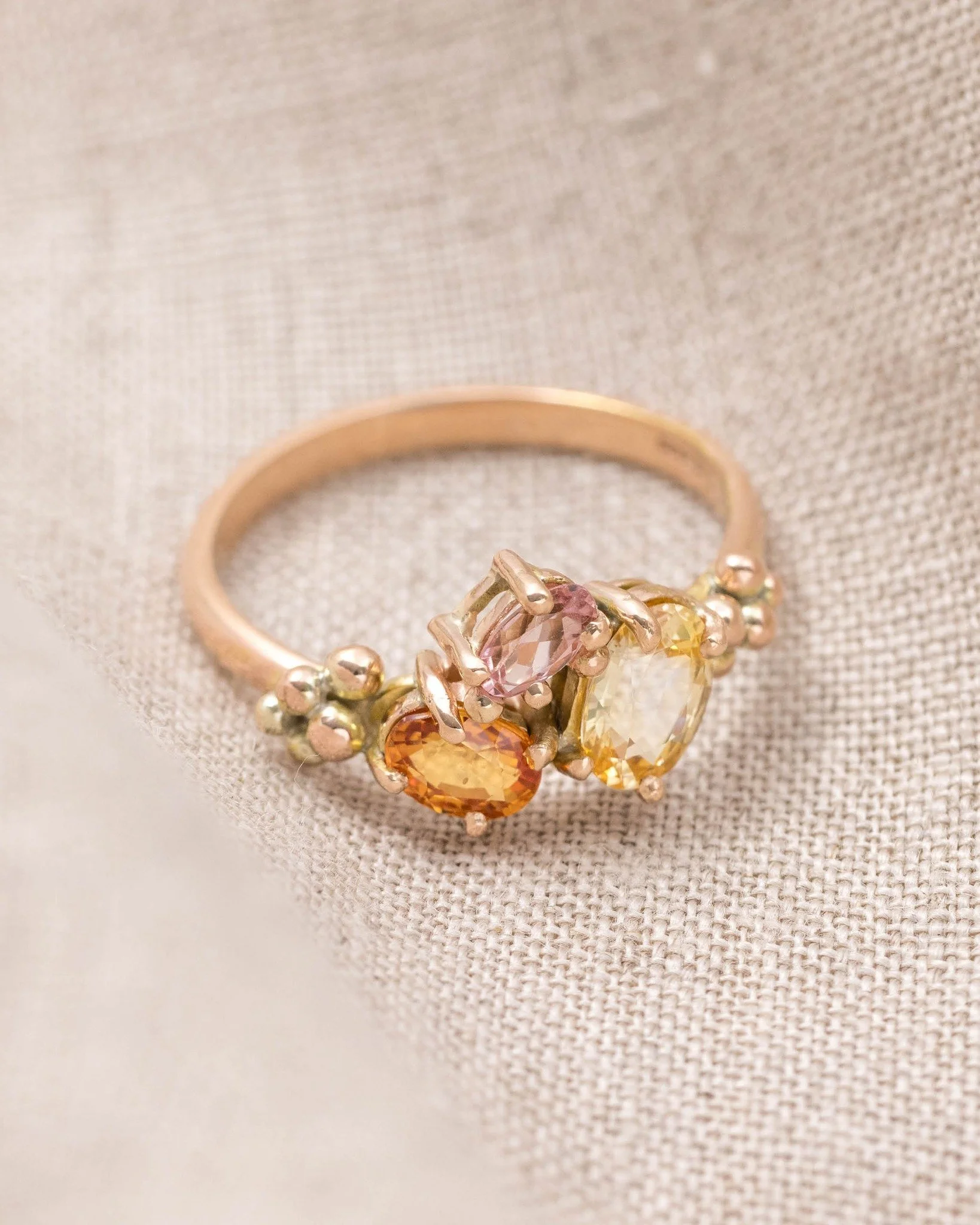 A little cluster of colour, inspired by autumn sunsets.

There&rsquo;s something especially beautiful about the changing colours at this time of year - soft pink skies, warm amber light and those rich golden tones of early autumn.

This handcrafted g