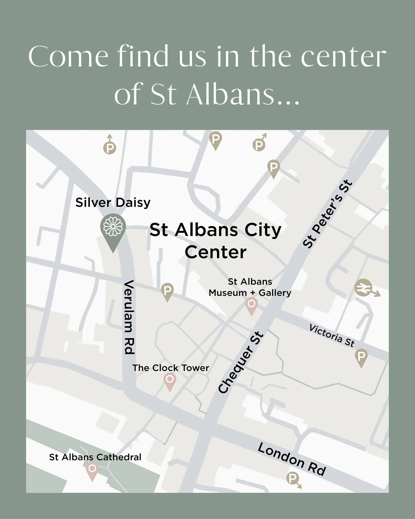 Did you know you can find Silver Daisy right in the heart of St Albans?

Our dedicated Silver Daisy Jewellery Studio is based at Foster Studios on Verulam Road, just a short walk from St Albans city centre.

It&rsquo;s here that I make jewellery and 