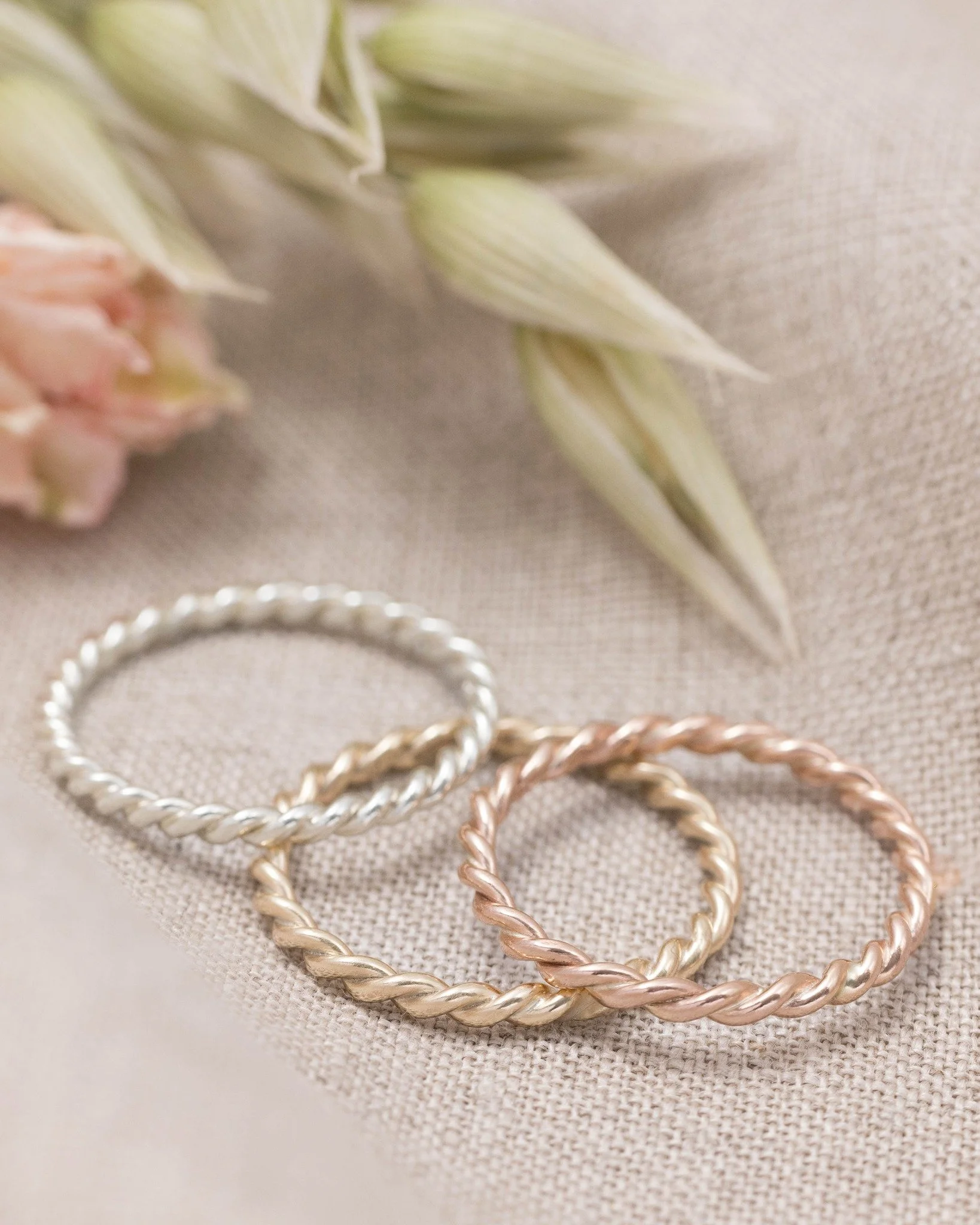 A little twist on an everyday favourite ✨

Simple, delicate and effortlessly versatile, our Twisted Stacking Rings are the perfect little addition to your everyday jewellery collection.

With their beautifully intertwined design and subtle textured f