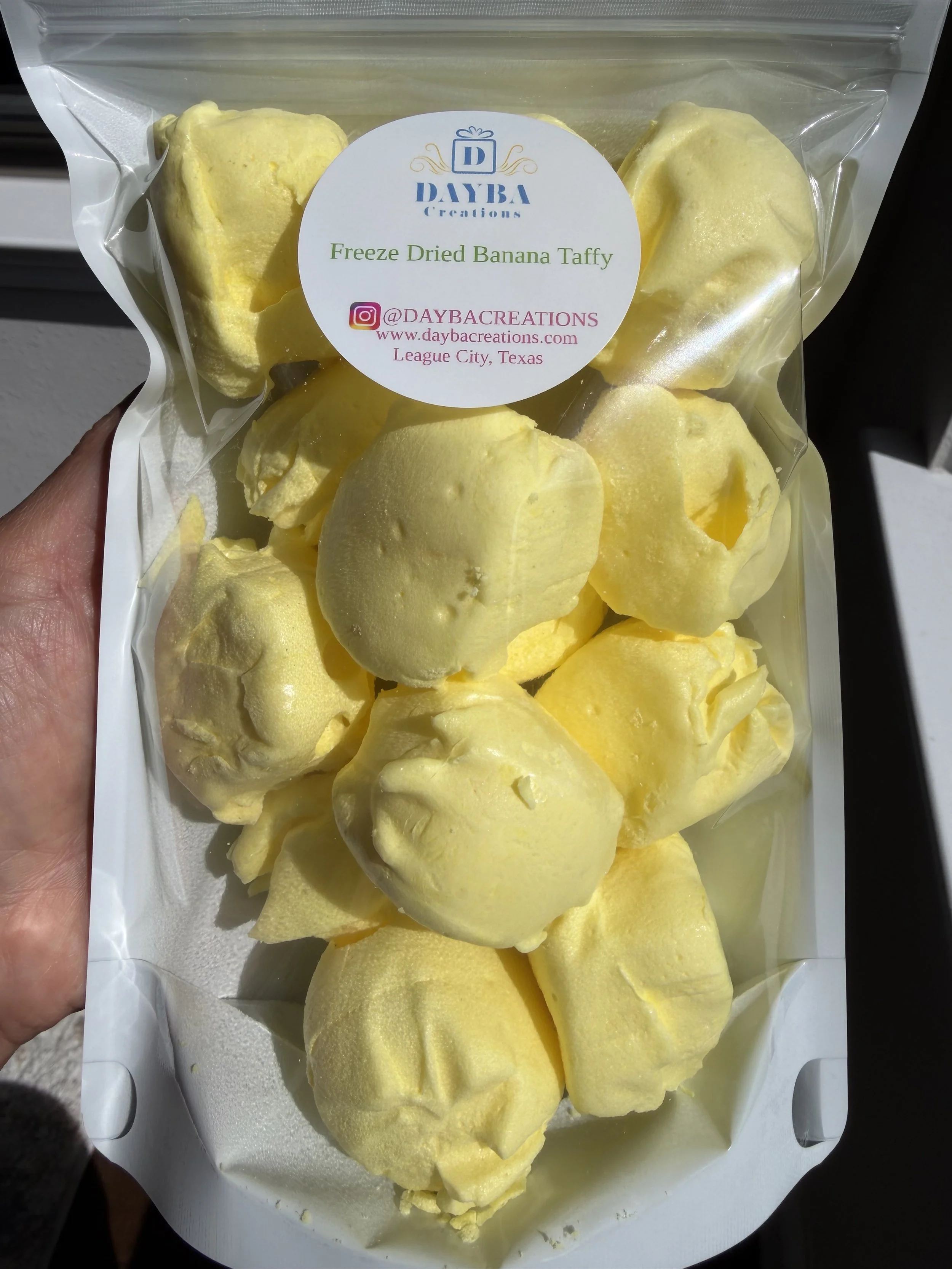 Freeze Dried Banana Taffy