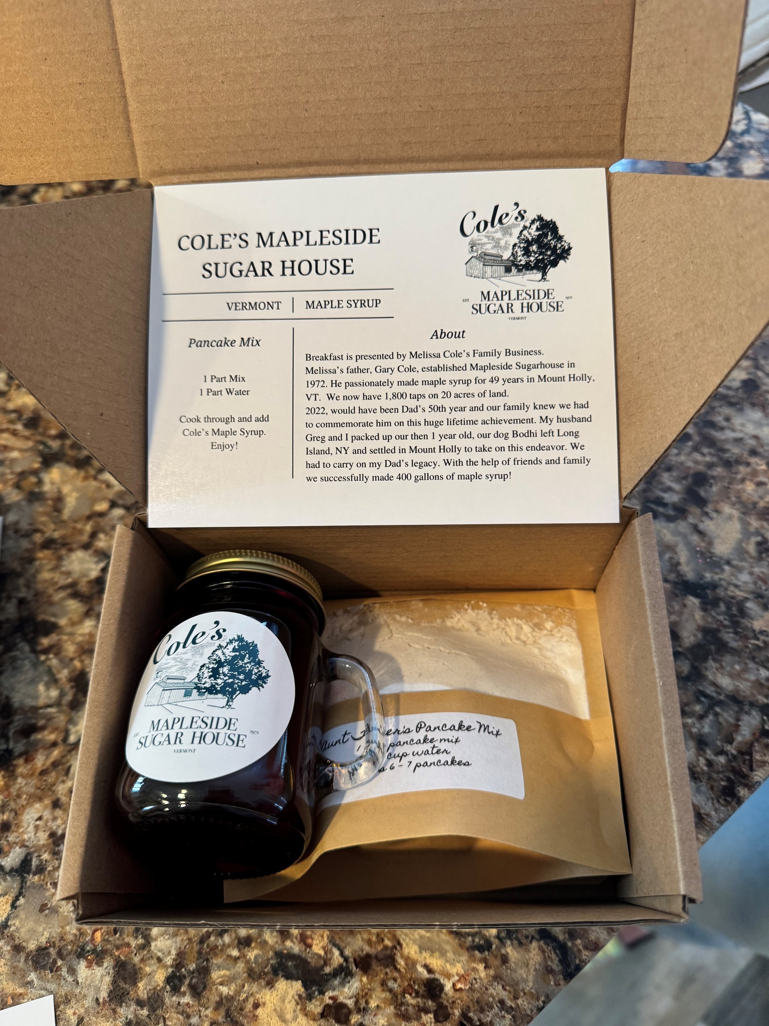 Coles Pancake & Maple Syrup Gift Box