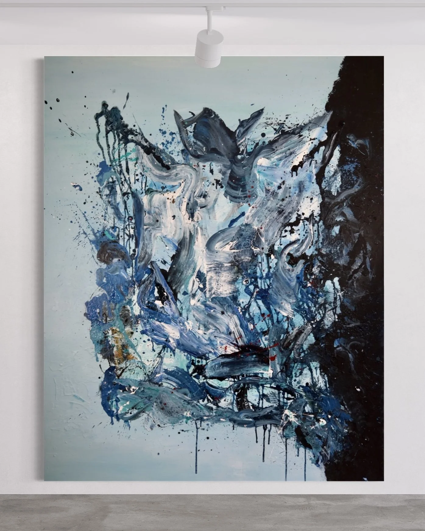 In a state of flux IV, 2023, acrylic on linen canvas 200x160 cm
