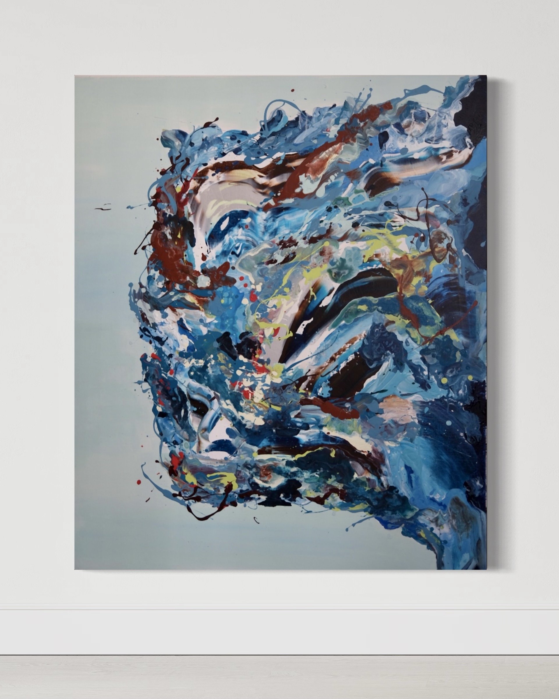 The Fluid Mind, 2023, acrylic on linen canvas 120x100 cm