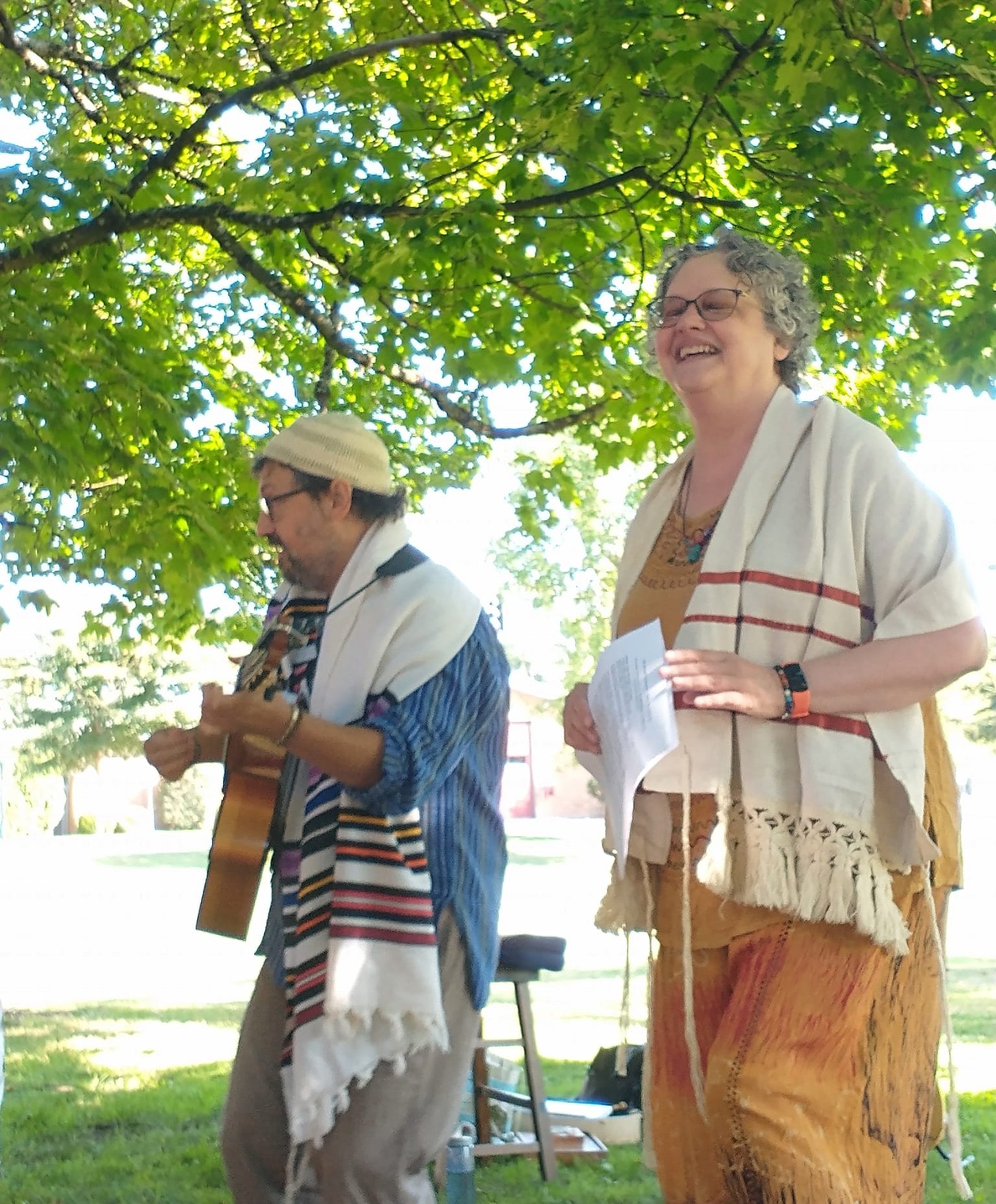 Shabbat in the Park with Zmira and Chaim.