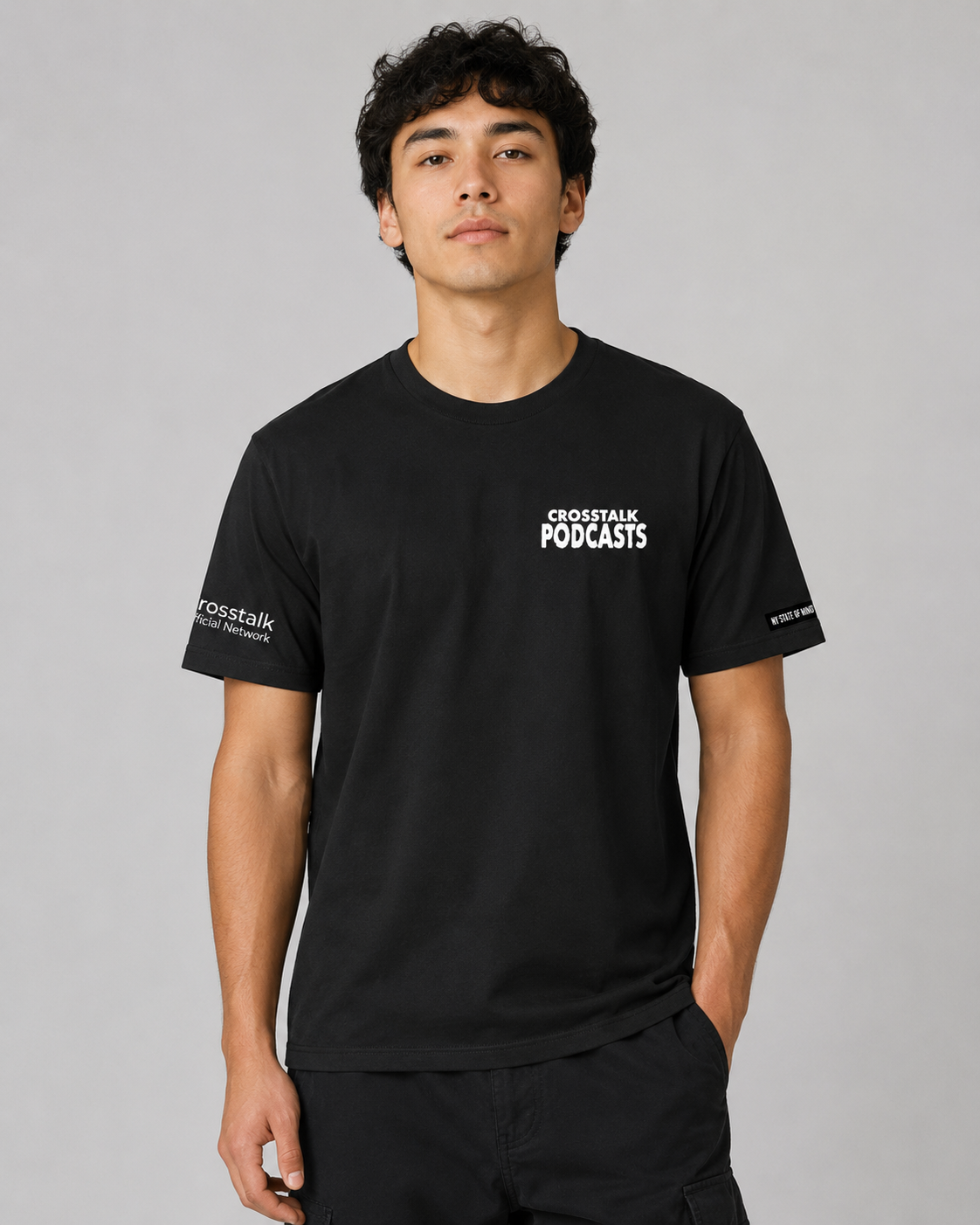 Crosstalk Tee Black Model 1.png