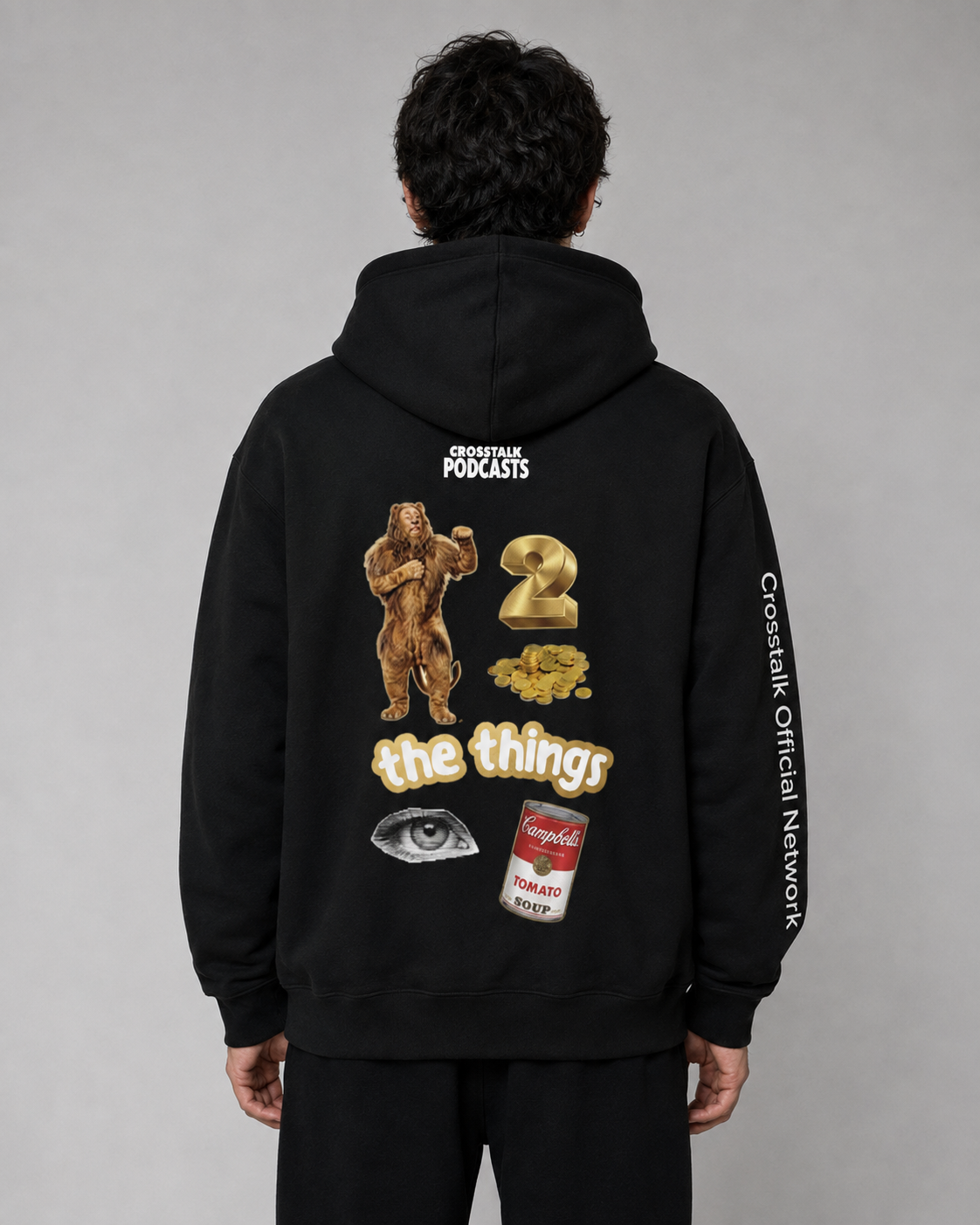Crosstalk Hoodie Black Hoodie Model 2.png