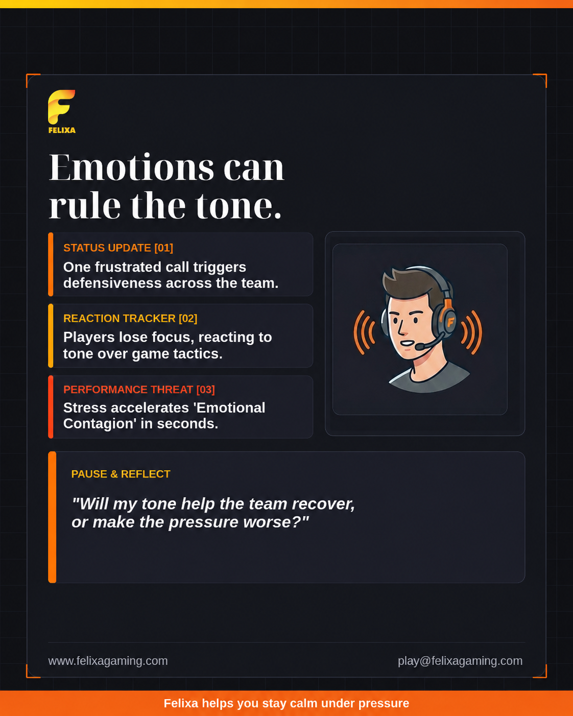 Wnen emotions can rule the tone.
