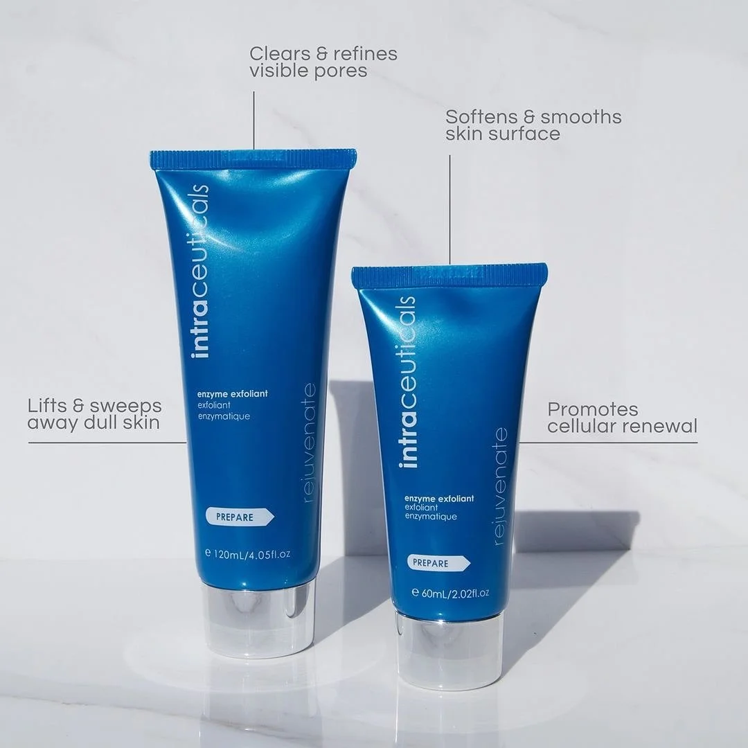 Reveal refresh, radiant skin 🫧

Our Intraceuticals Enzyme Exfoliant gently dissolves dead skin cells using natural fruit enzymes, leaving your complexion smooth, bright &amp; perfectly prepped for hydration. 

No harsh scrubs just a polished glow an