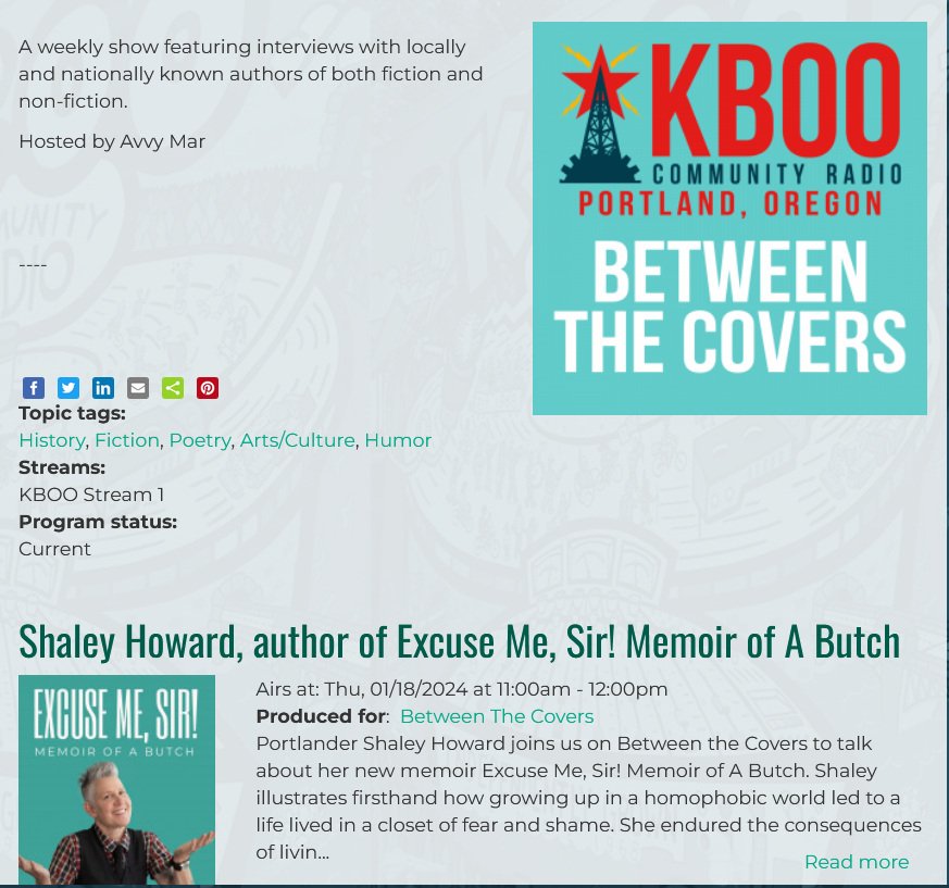 "Between the Covers"
KBOO Podcast with Avvy Mar