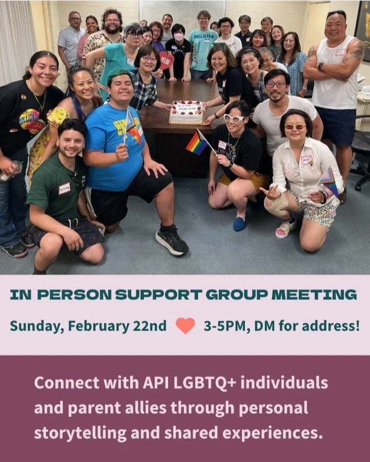 Happy Lunar New Year PFLAG family! Join us this Sunday (2/22) for our in person support group meeting. DM us for the address. 

As usual, we will be serving up delicious Asian cuisine from some local restaurants!

#pflag #pflagproud #leadingwithlove