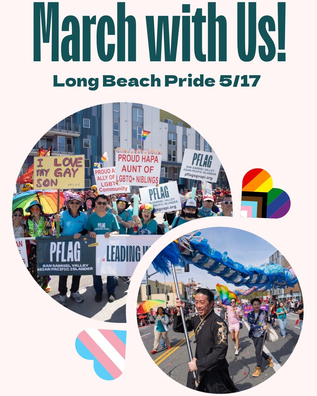 March with us at Long Beach Pride this weekend, Sunday, May 17! We will be joined by local PFLAG chapters as well as other local organizations. To find more information and register, click the link in our bio. 

If you can&rsquo;t make this weekend&r