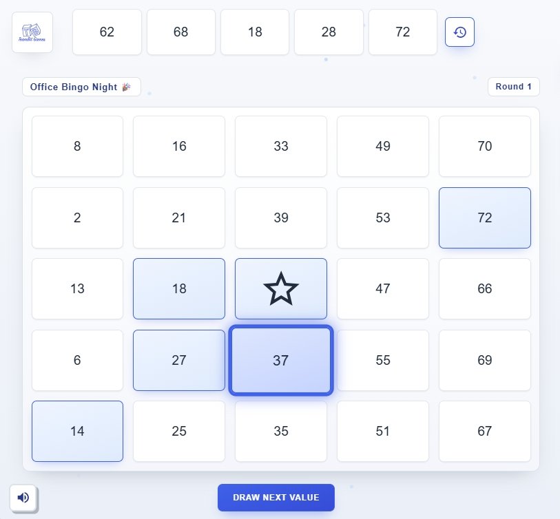 Online Bingo game with Classic theme and clean Minimal appearance