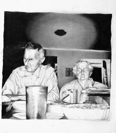 Arkansas Gothic / Graphite on paper, 18" x 18" / Available