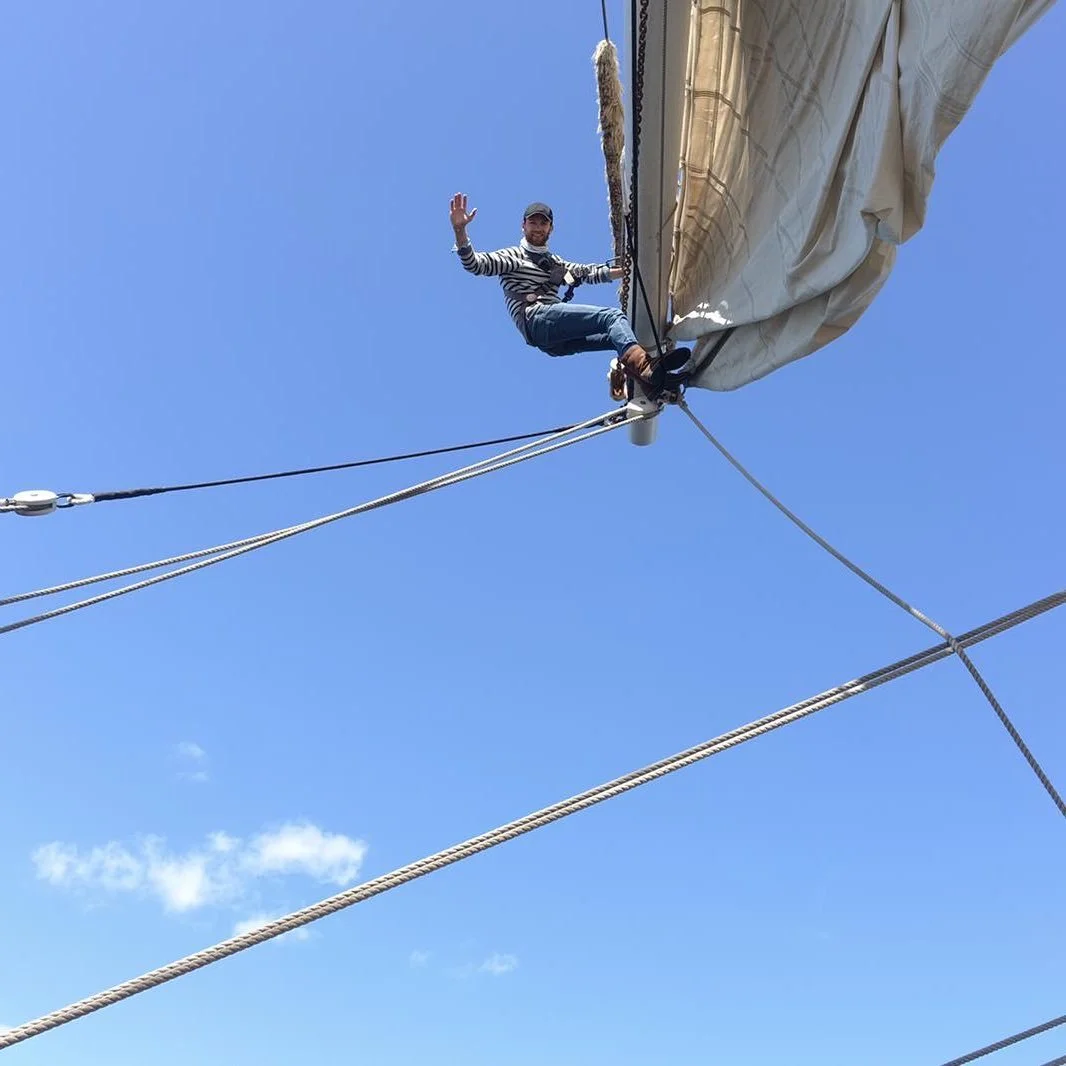 Coco Cocotte Owner sailing on the Belem ! Memory from this beautiful boat in 2018.