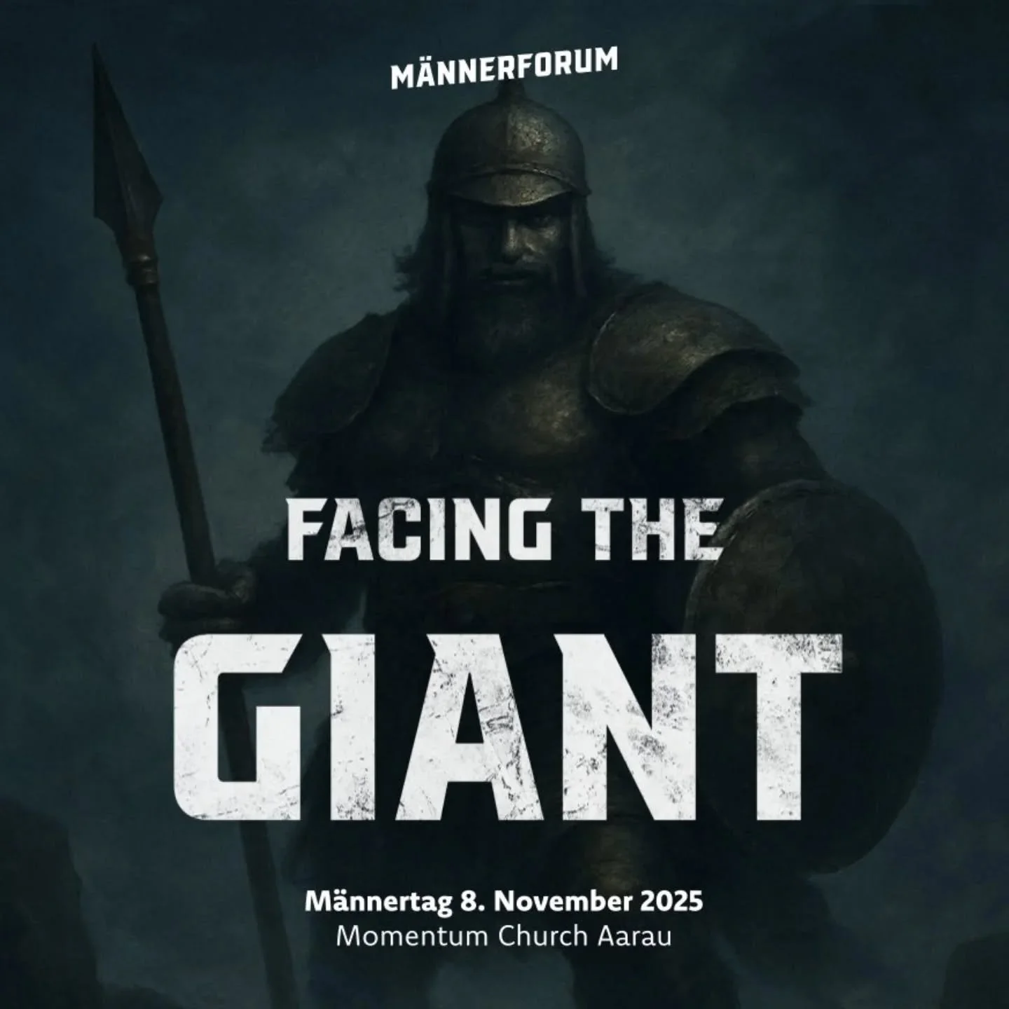Komm an den M&auml;nnertag am 8. November in Aarau!

🛡️Stell dich mutig dem Riesen, 
wie es David gemacht hat. 🛡️

Melde dich an auf www.m&auml;nnerforum.ch

Wir freuen uns auf dich!