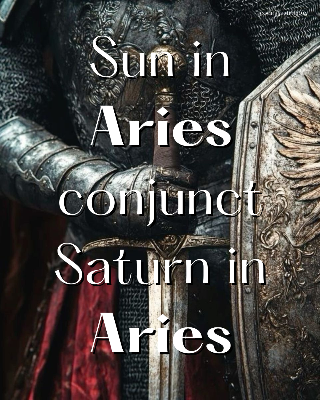 Sun in Aries conjunct Saturn in Aries