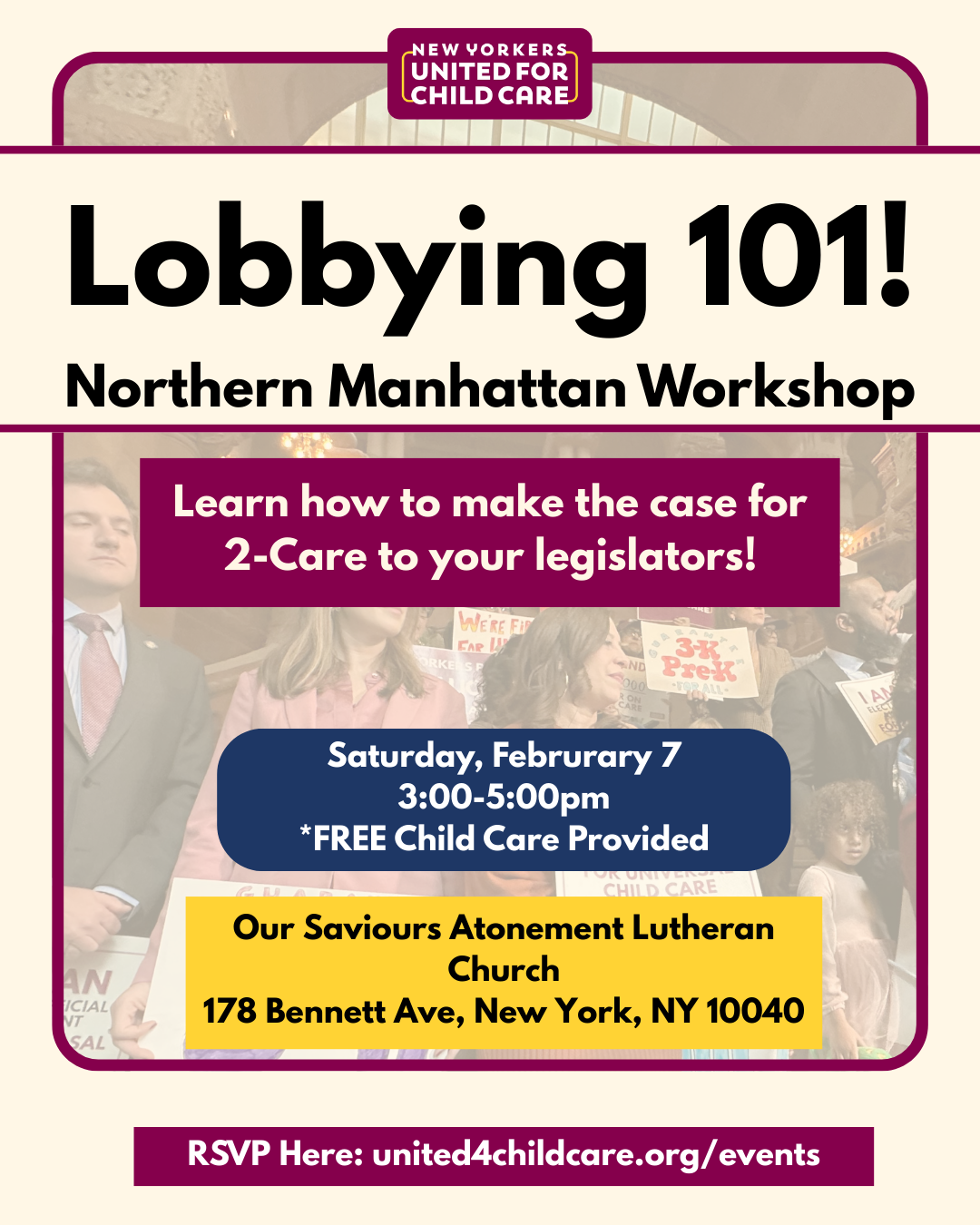 Northern Manhattan Advocacy Workshop: How to Lobby 101