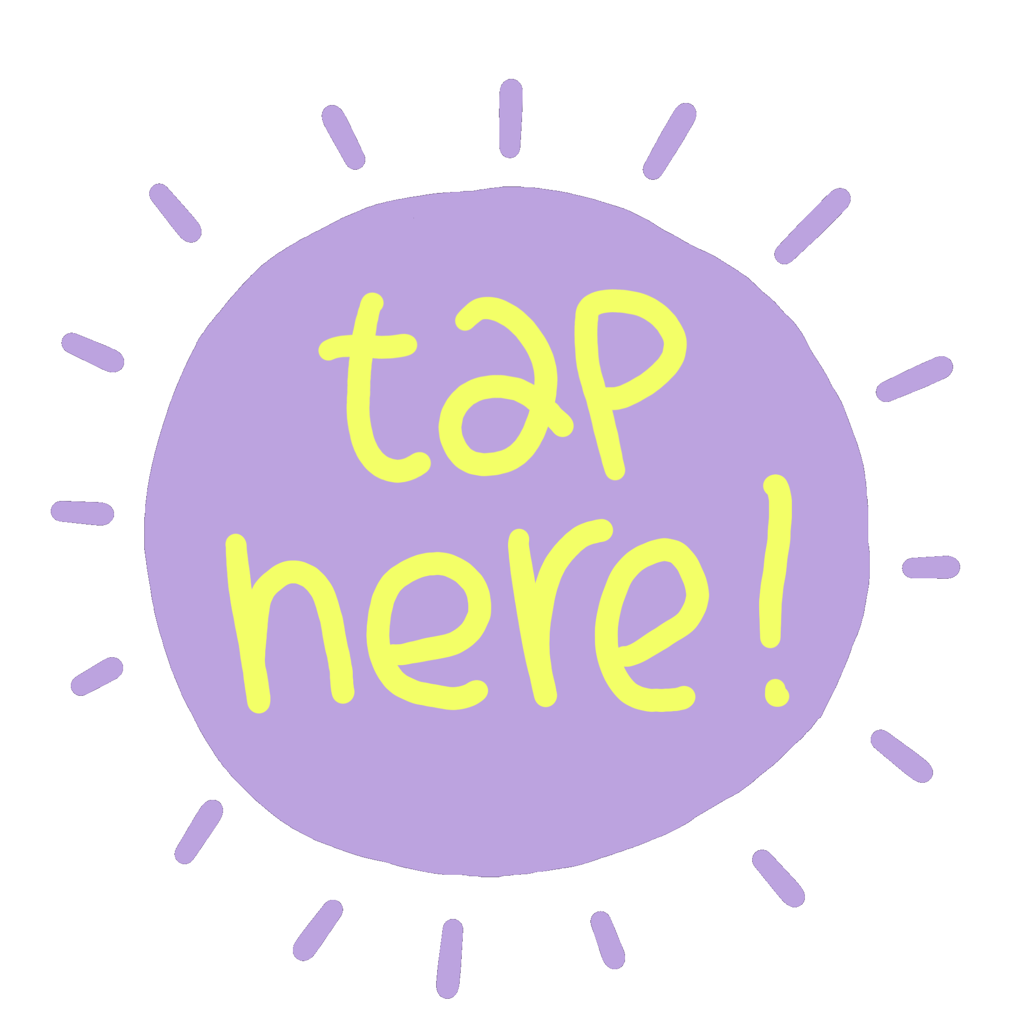 gif sticker animé  tap here new post