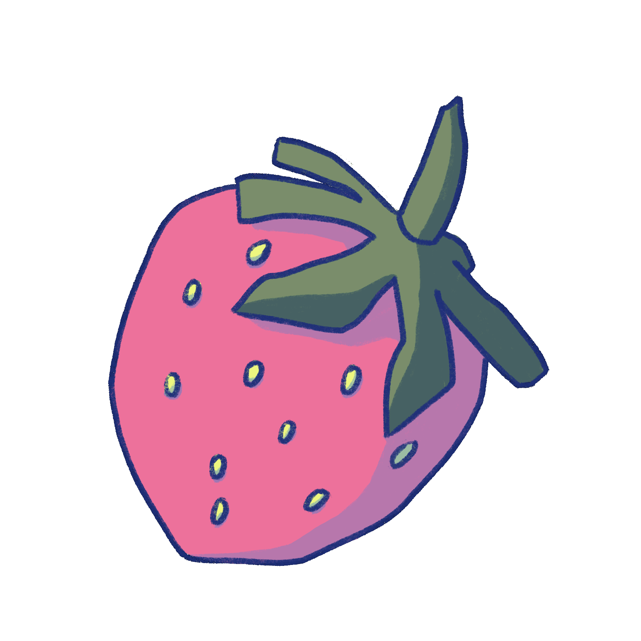 gif sticker animé fraise